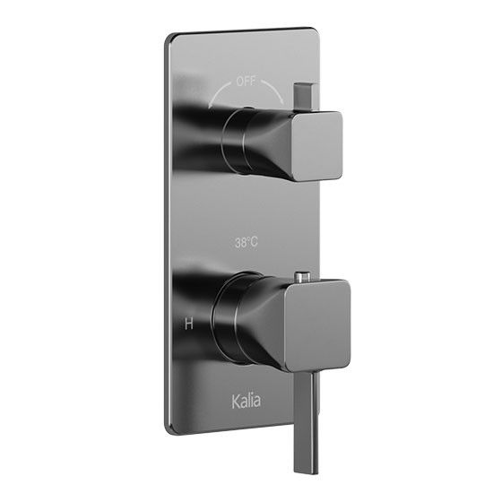 Finition Carrée pour Valve 1/2'' de Type T/P avec Sélecteur Intégré 2 ou 3 Voies Chrome