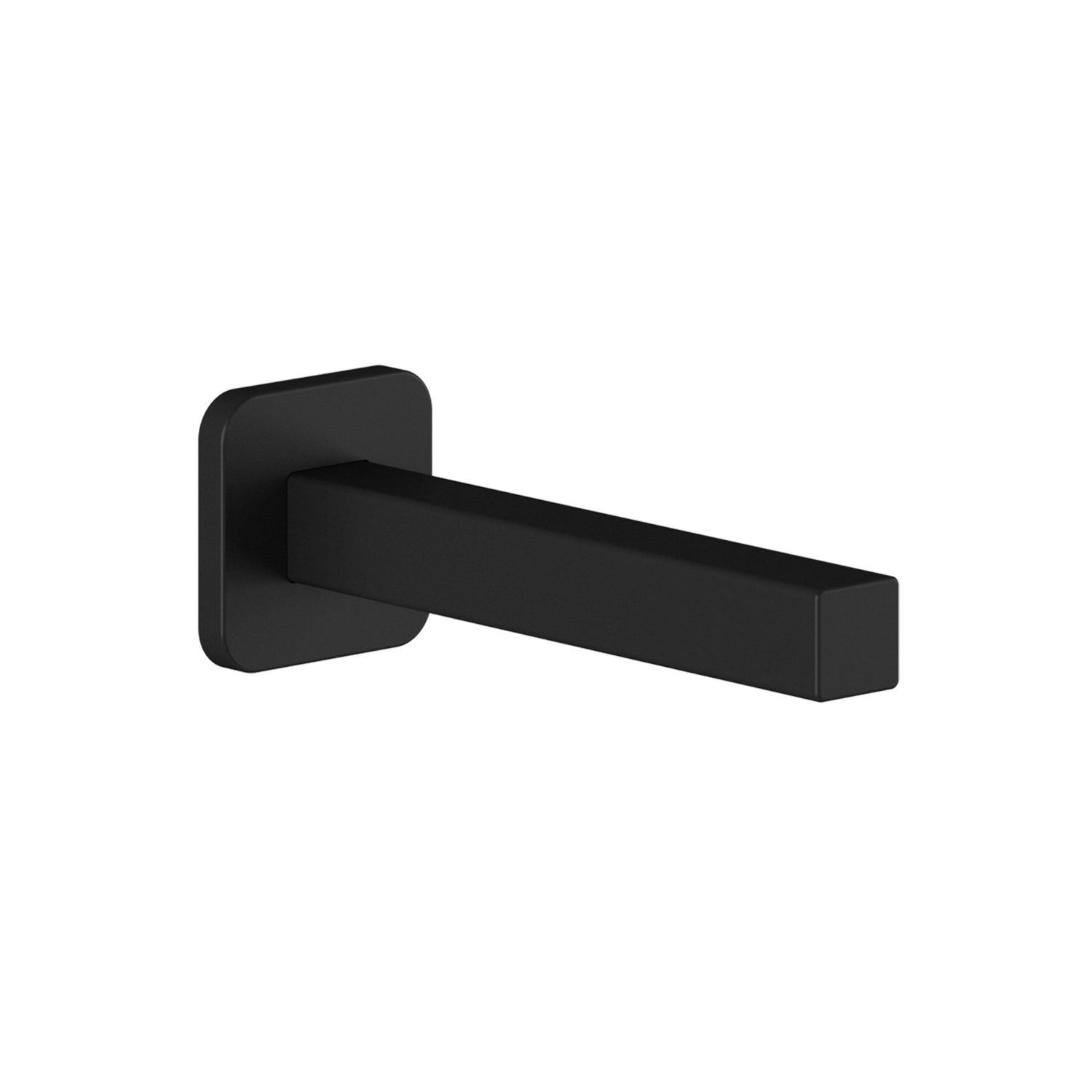 Bec de Bain Mural Carré ½'' Cuivre "Slip Fit" ou Entrée d'Eau Mâle ½ NPT avec Ajustement 76mm (3'') Noir Mat