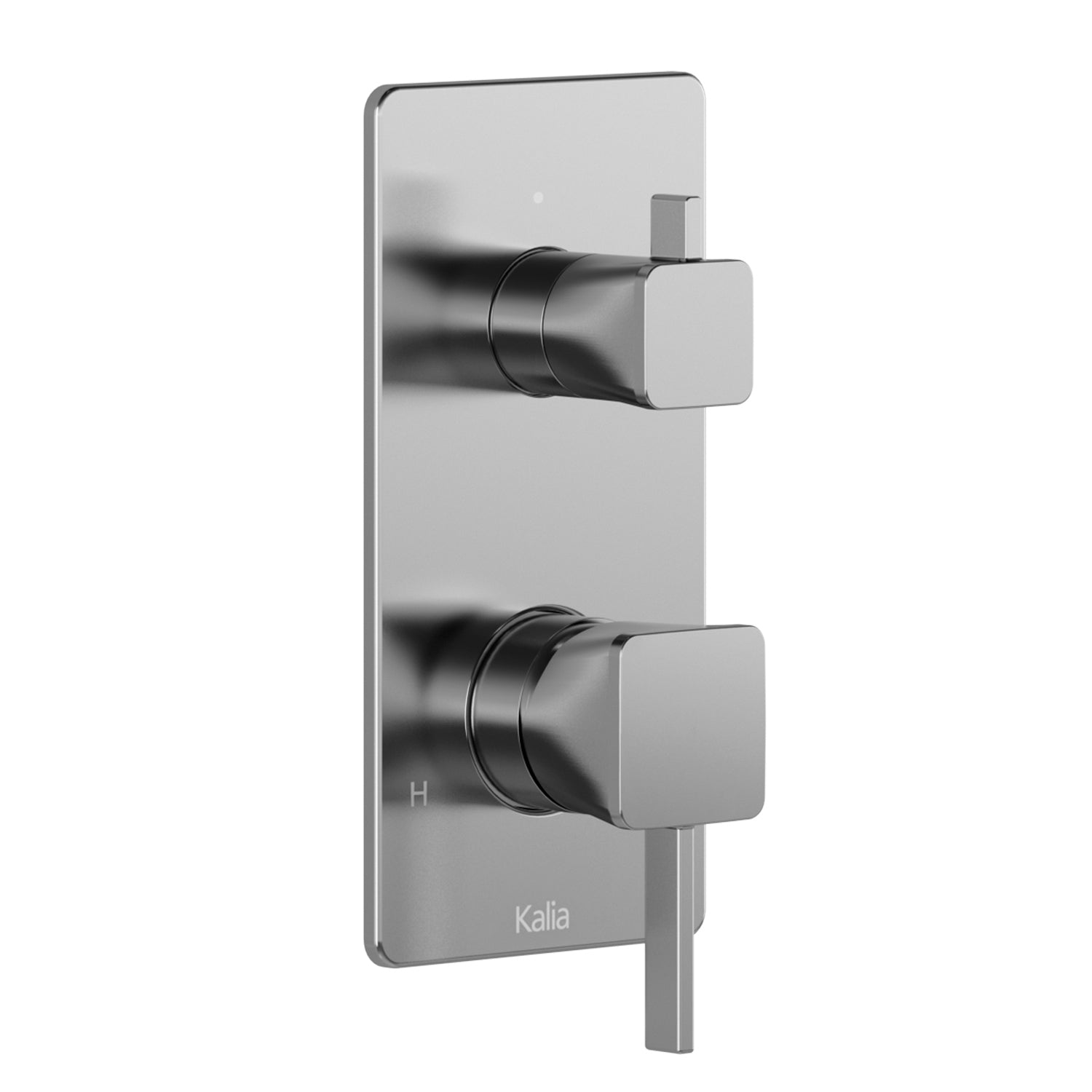 Finition Carrée pour Valve à Pression Équilibrée ½'' avec Contrôle de Volume et Sélecteur 2 Voies - Cartouche Incluse Chrome