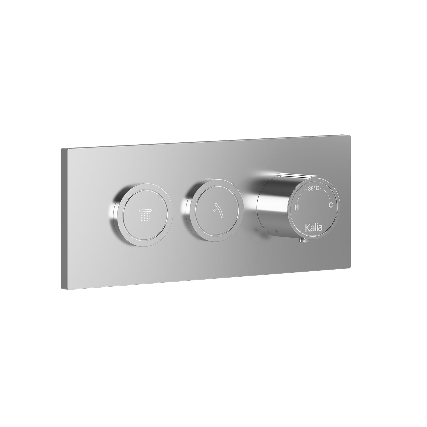 Finition pour Valve 1/2''de Type T/P AQUATONIK™ à Boutons-Poussoirs 2 Voies Chrome