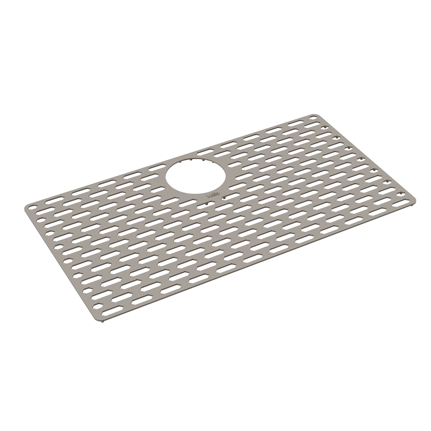 Tapis de fond en Silicone pour Évier Simple 31'' - Gris Galet