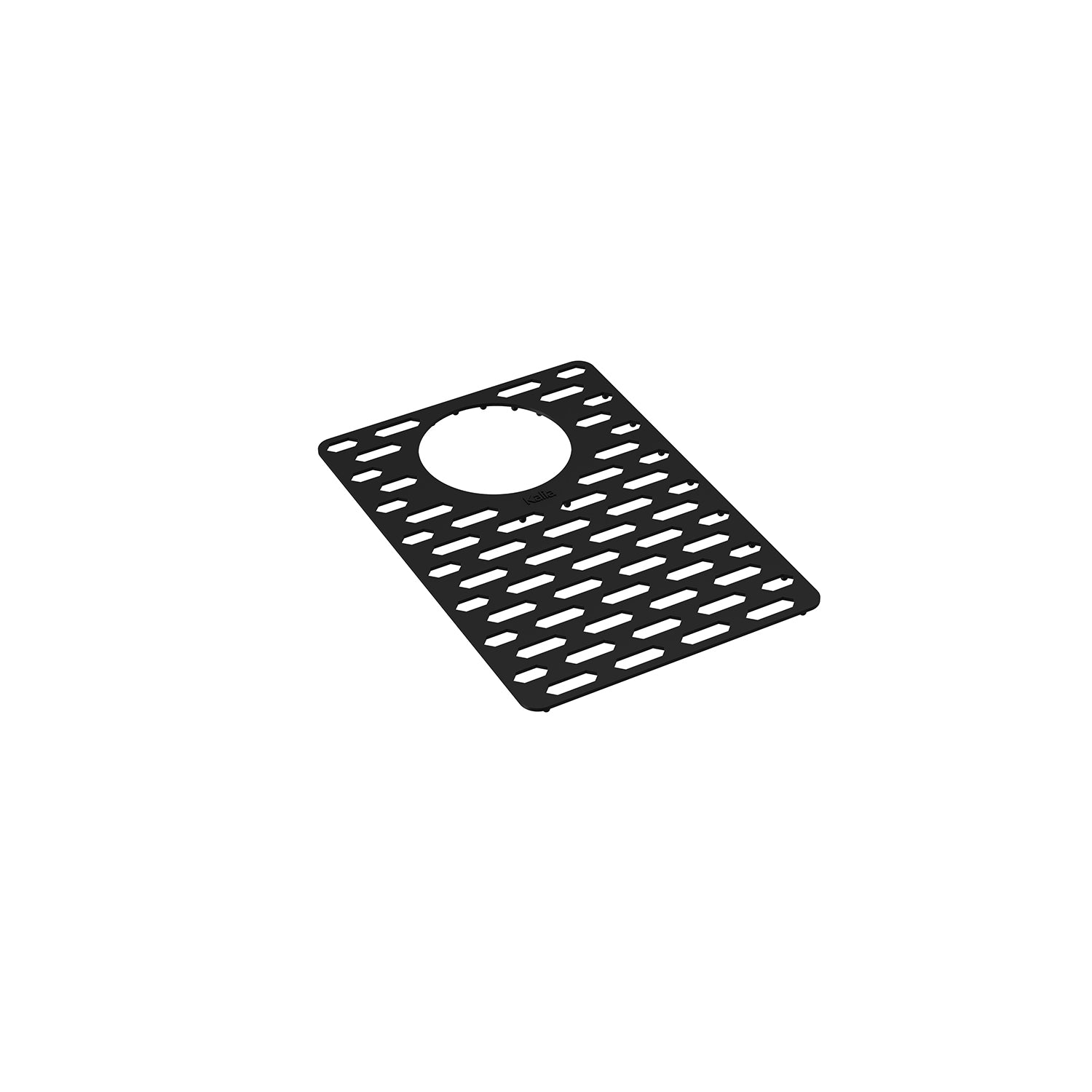 Silicone Mat for Sink 33'' Double 70/30 - Small Mat - Onyx Black