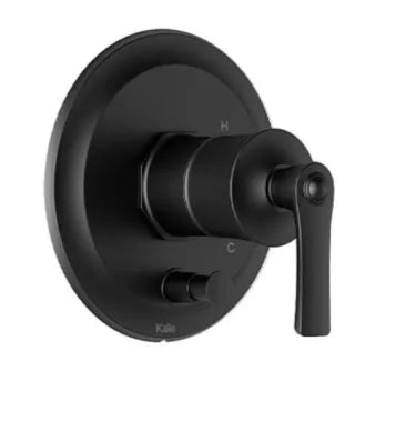 RUSTIK Finishing Set for Pressure Balanced Valve with Diverter Black