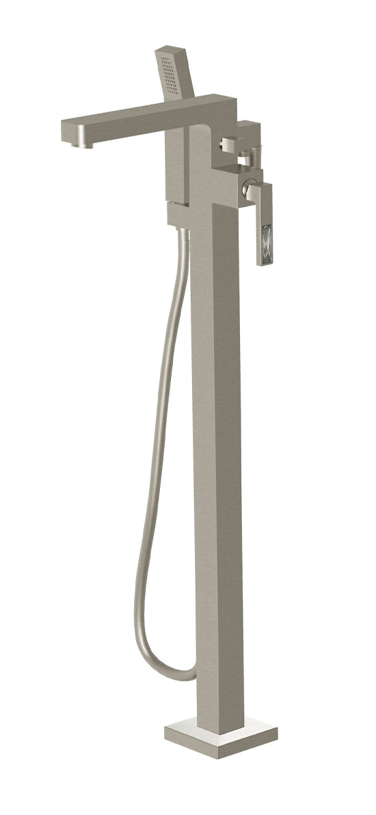 robinet-de-bain-au-sol-avec-douchette-et-cristal