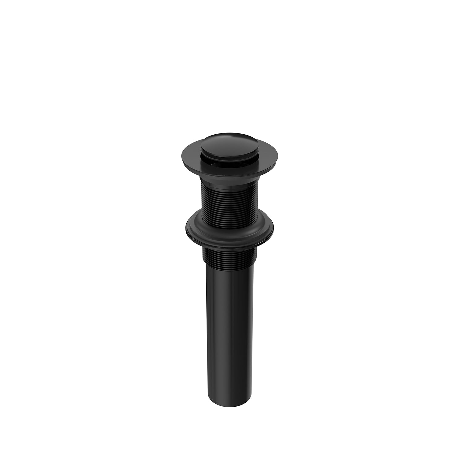 Pressure Drain Without Overflow With 35.5mm Round Cover Black