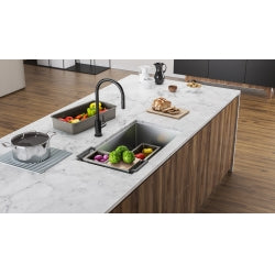 Évier sous plan 1 cuve en acier inoxydable Collection Peak 23" x 18" de Franke