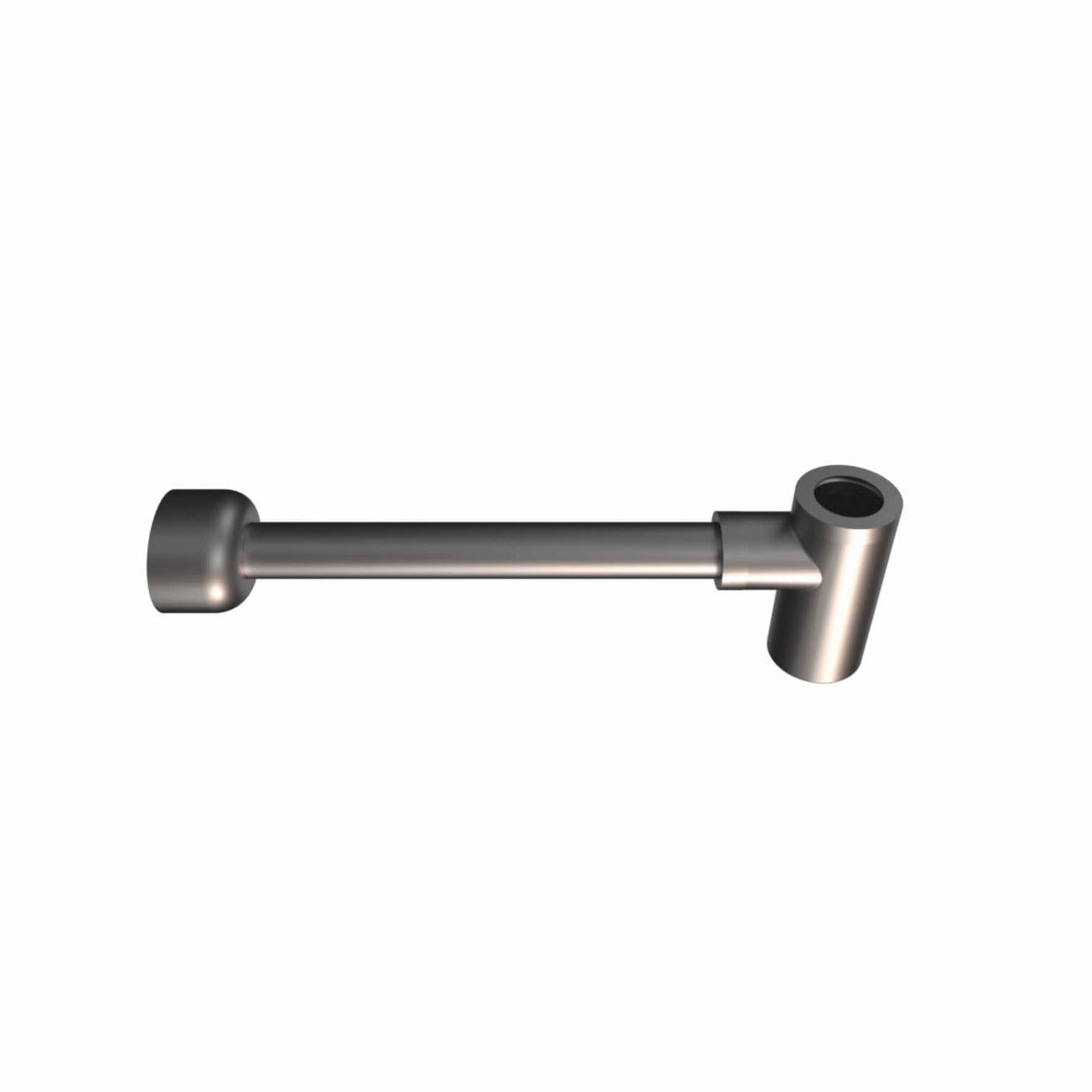Round drain with integrated siphon – Brushed nickel