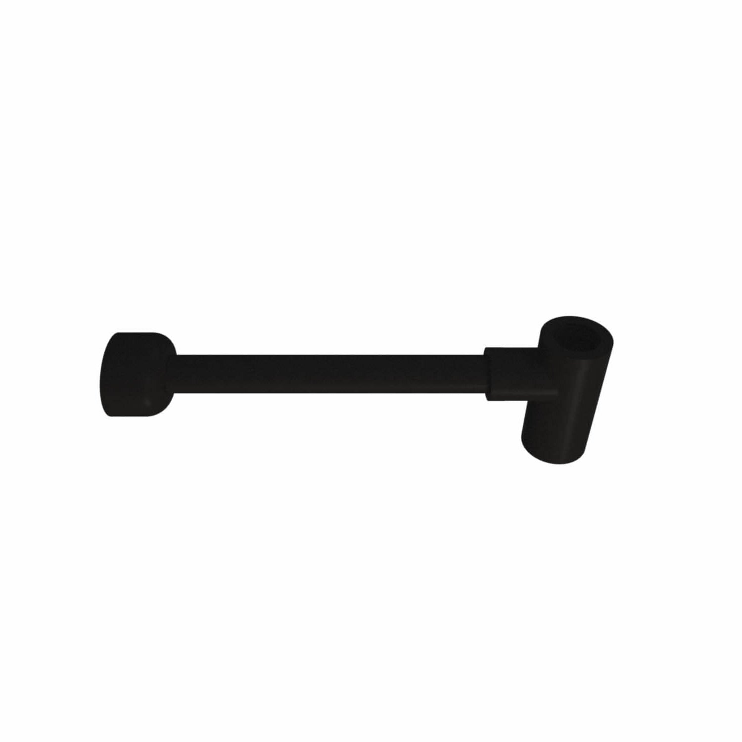 Round drain with integrated siphon – Matte black