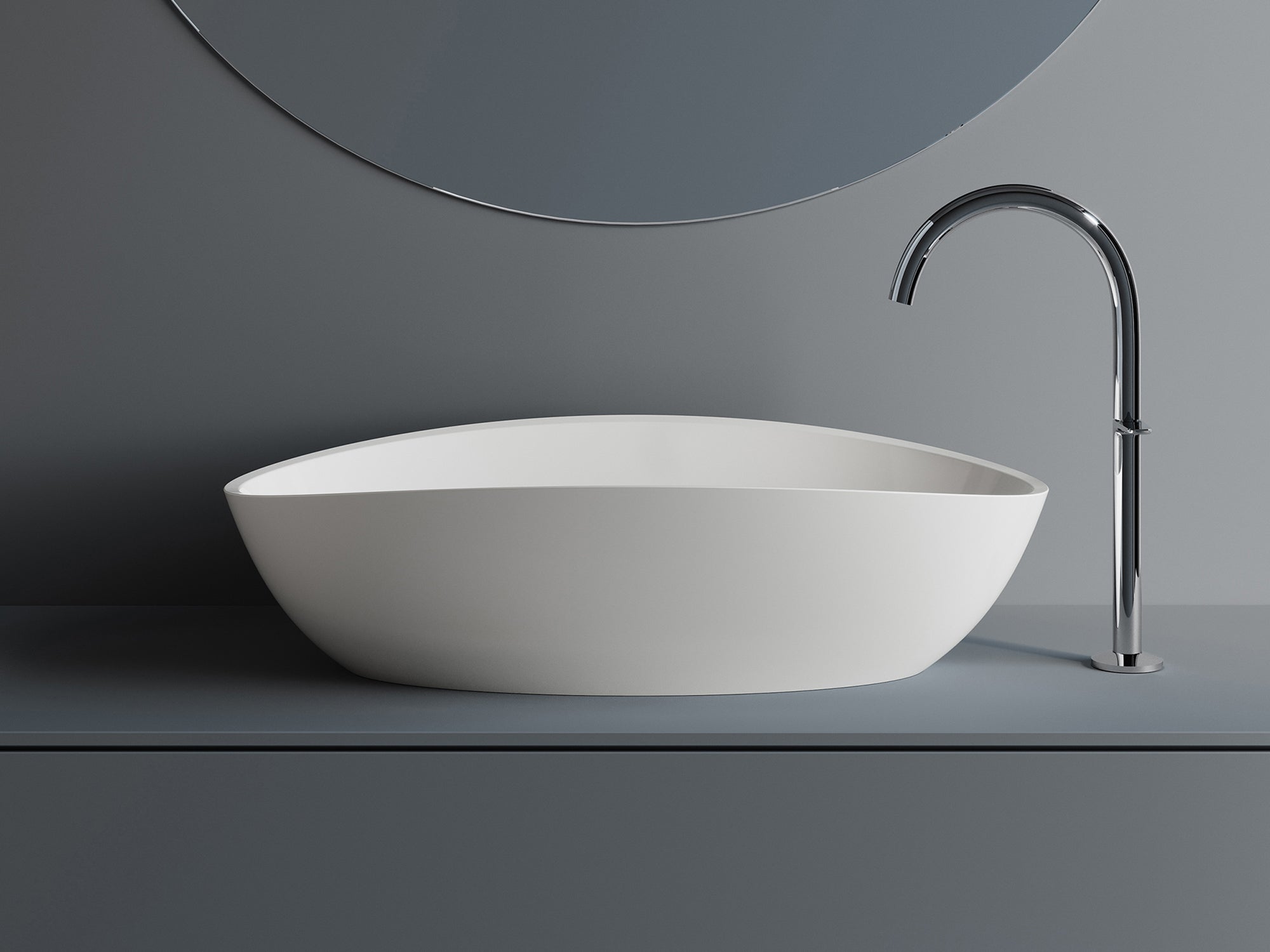 Vasque à poser Caldini - Blanc brillant