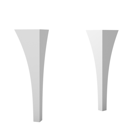 Set of curved legs (Coda, Rhythm) - Matte white