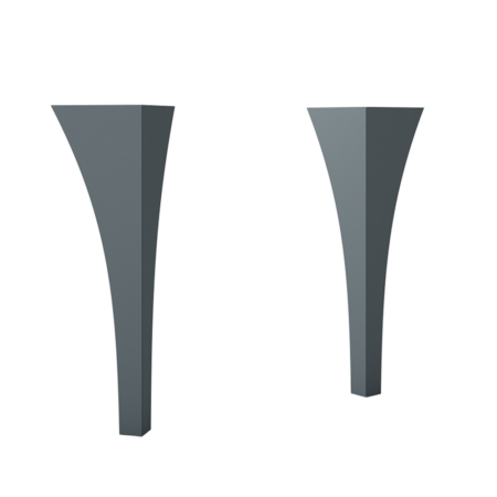Set of curved legs (Coda, Rhythm) - Steel blue