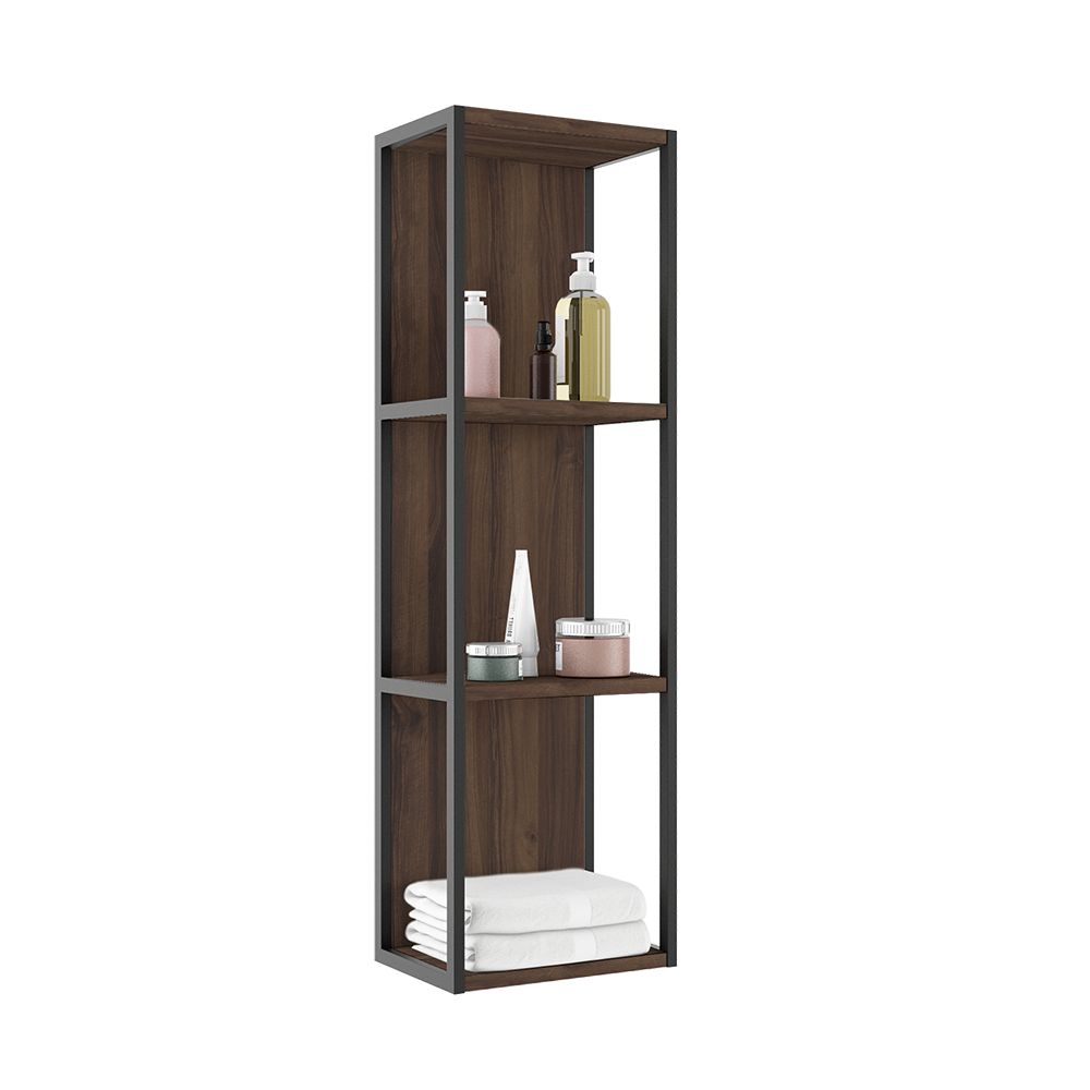 Armoire murale ouverte Accent - Noyer foncé