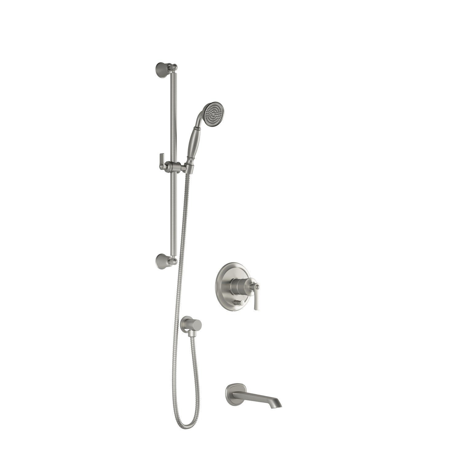 RUSTIK™ PB2: Pure Nickel PVS Pressure-Balanced Bath-Shower System