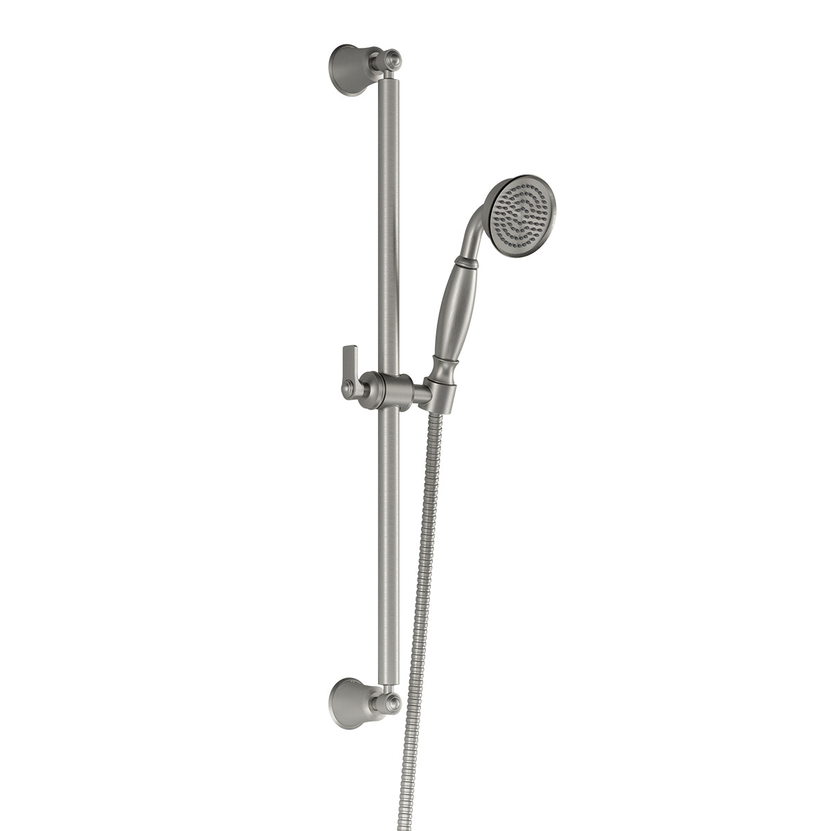 RUSTIK™ Hand Shower Set with Rail and 60" Metal Hose, Pure Nickel PVS