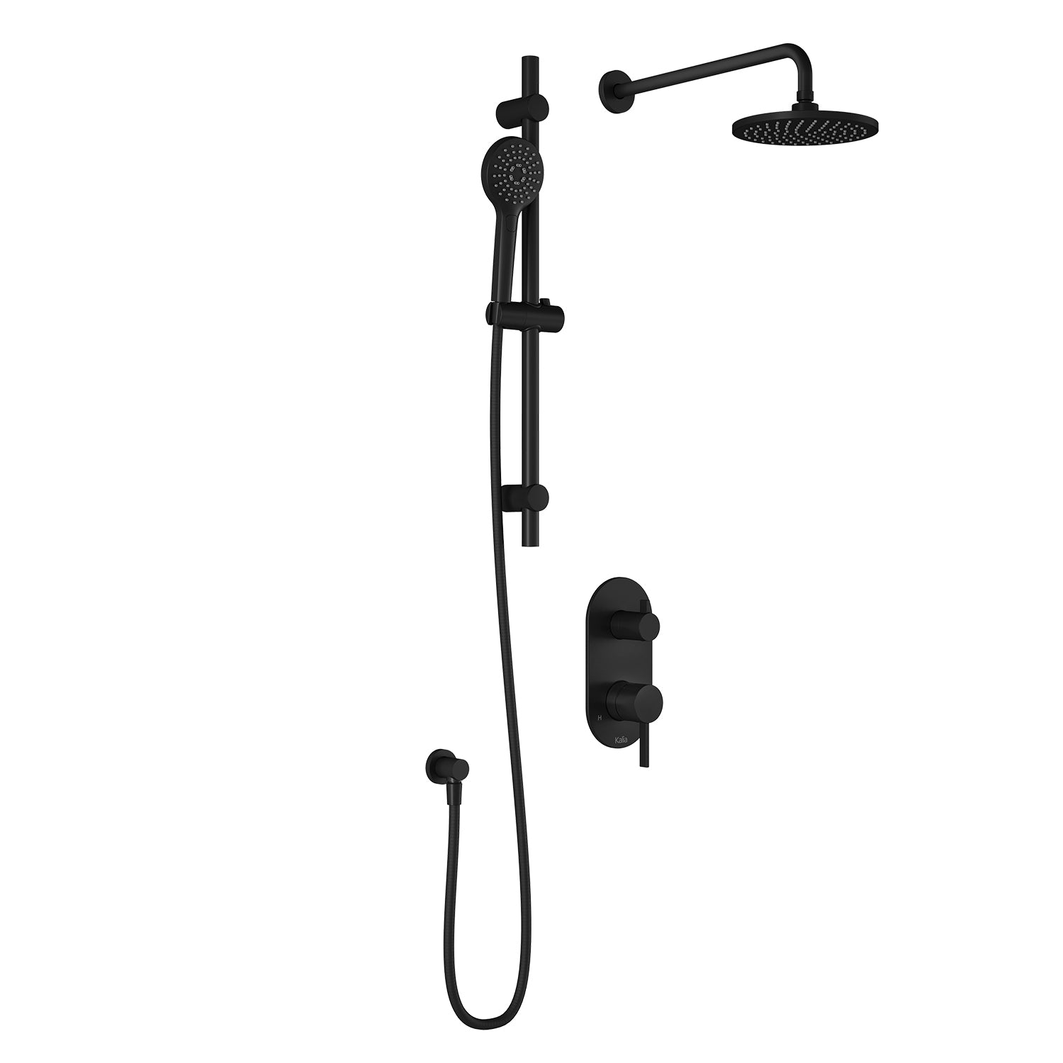 SOBRIO™ PB4 (Valve Non Incluse) : Système de Douche à Pression Équilibrée Noir Mat