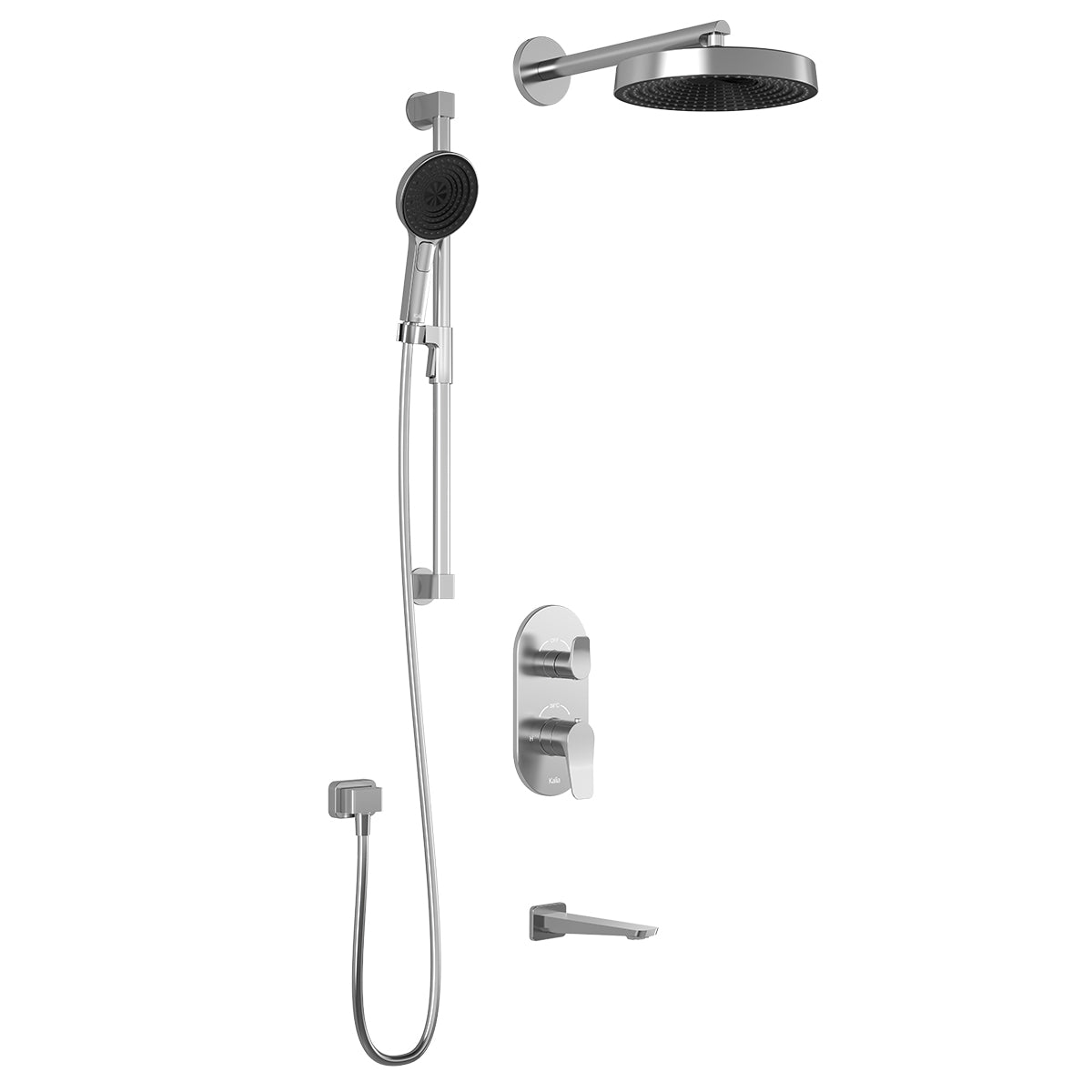 MOROKA™ TD3 PREMIA: AQUATONIK™ T/P Shower System and Selector with Chrome Wall Arm