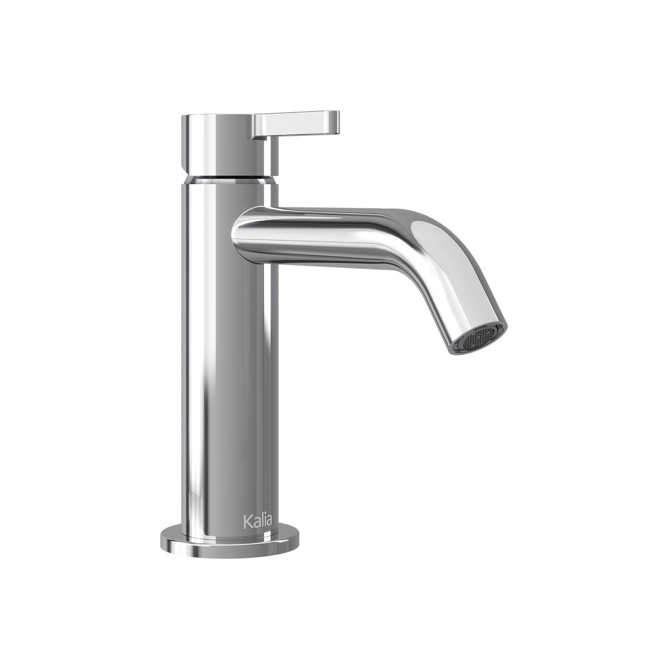 BASICO™ Robinet de Lavabo Monotrou avec Poignée à Levier sur le Dessus, Drain à Pression et Trop-Plein Chrome