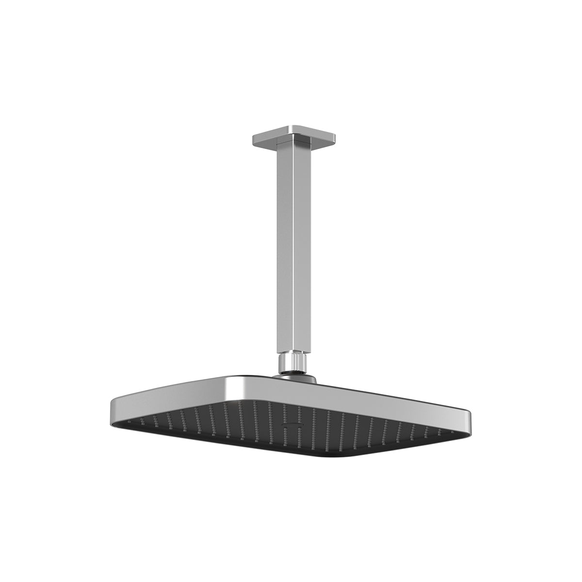 KAREO™ PLUS Tête de Pluie de 325mm x 200mm (12 ¾'' x 7 ⅞'') avec Bras Vertical au Plafond Chrome