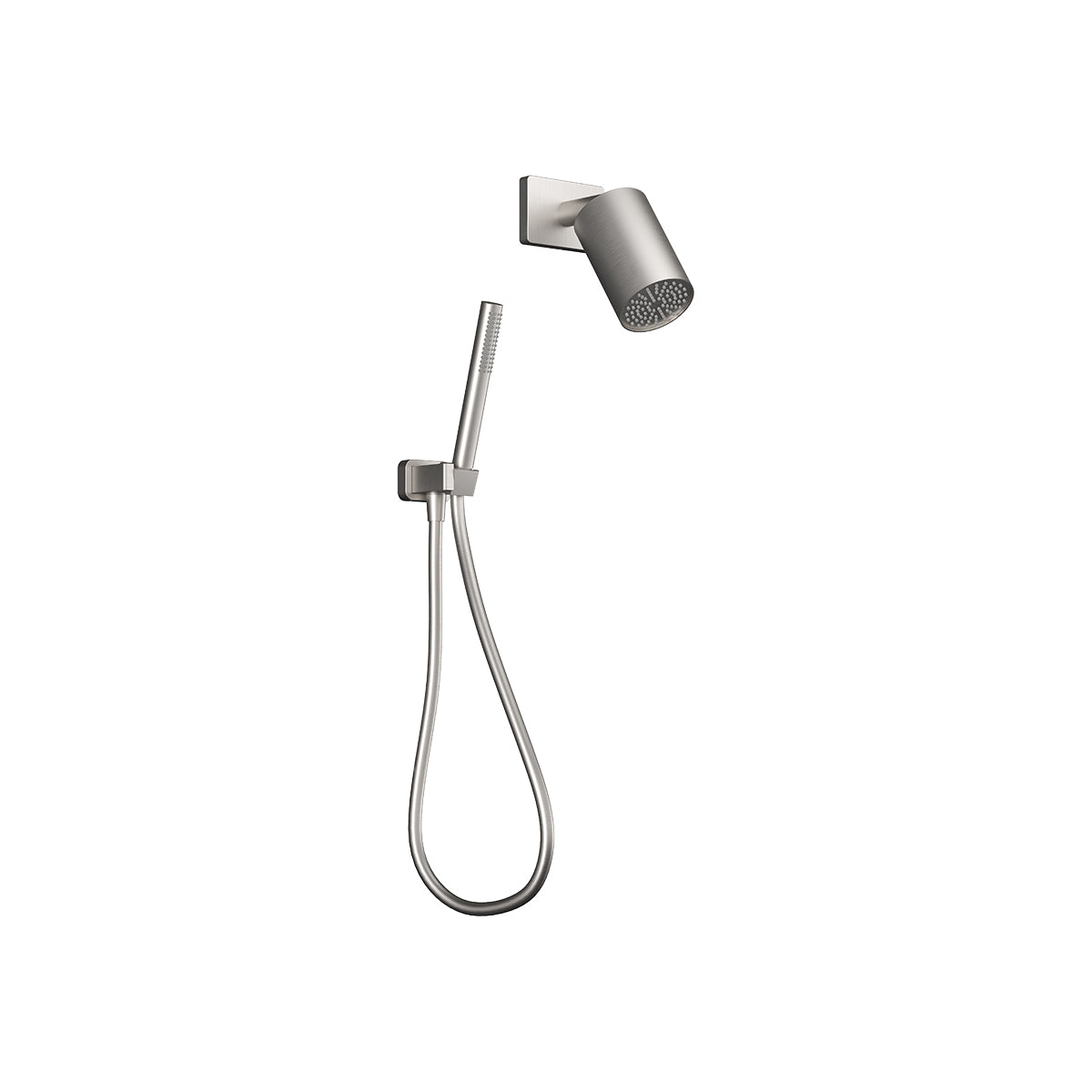 FOLO™ Ensemble Douchette à Main, Support pour Douchette avec Coude d'Alimentation et Boyau Flexible en PVC de 60'' Nickel Pur