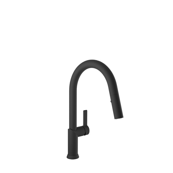 Robinet de cuisine monotrou avec douchette rétractable 2 jets collection VISION