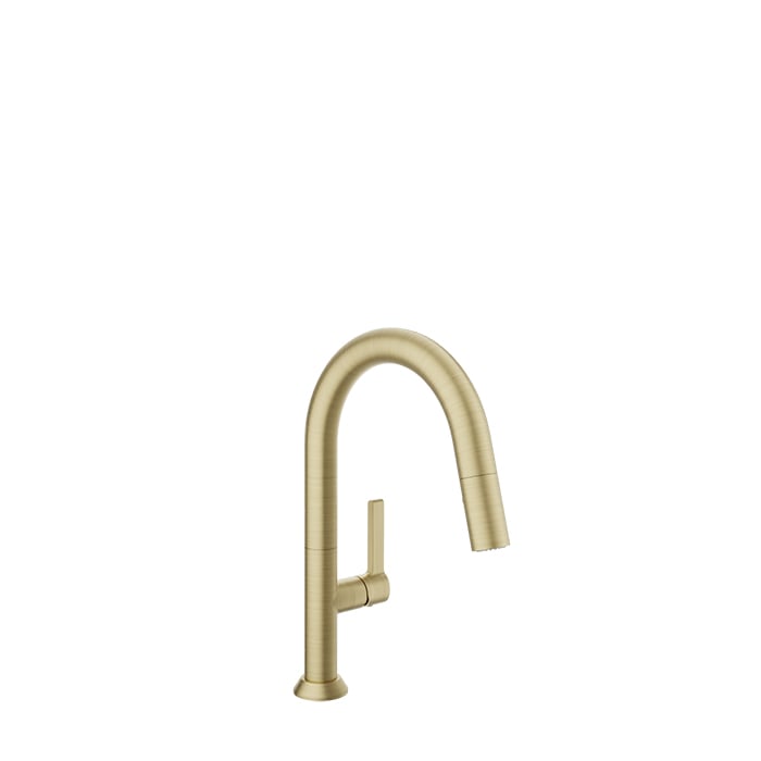 Single-hole bar / prep kitchen faucet with 2-function pull-down spray