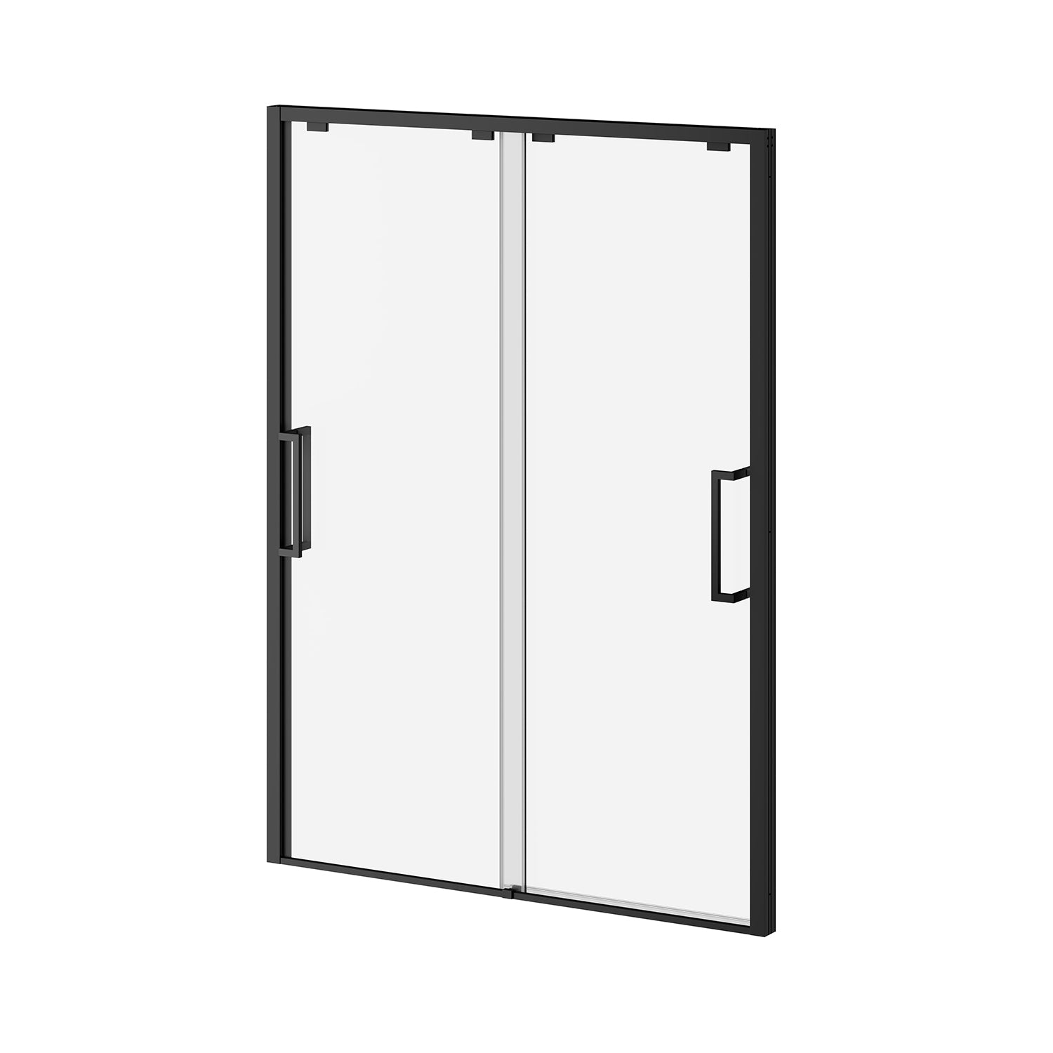 IKONIK™ Bi-Directionnelle (Boîte 1 de 2) Porte de Douche Coulissante Verre Duraclean 60''x79'' - Un Panneau Mobile avec Jambage pour Installation en Alcôve (Réversible) Noir Mat