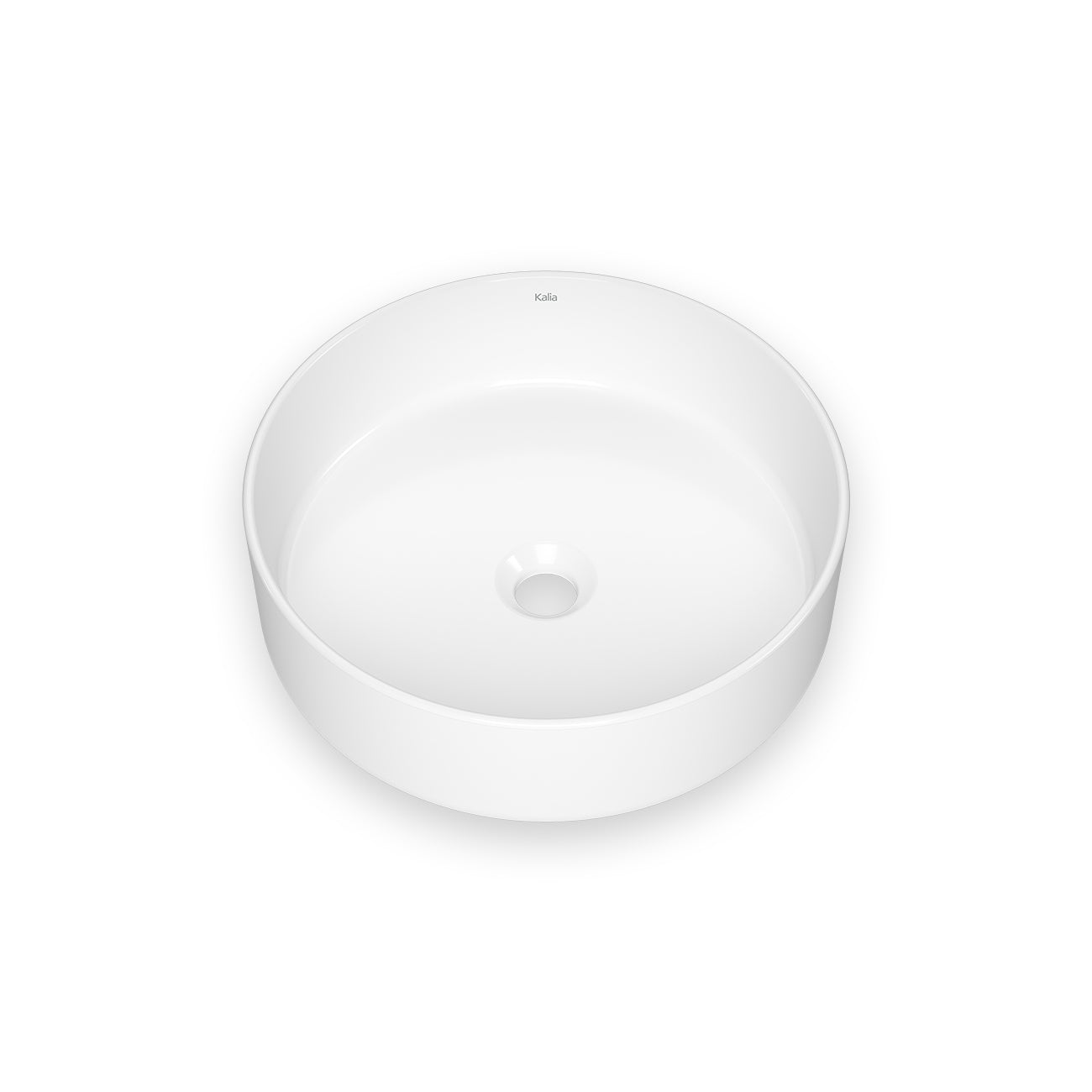 URBA Lavabo Rond en Porcelaine avec Revêtement Neopur pour Installation Déposée Blanc
