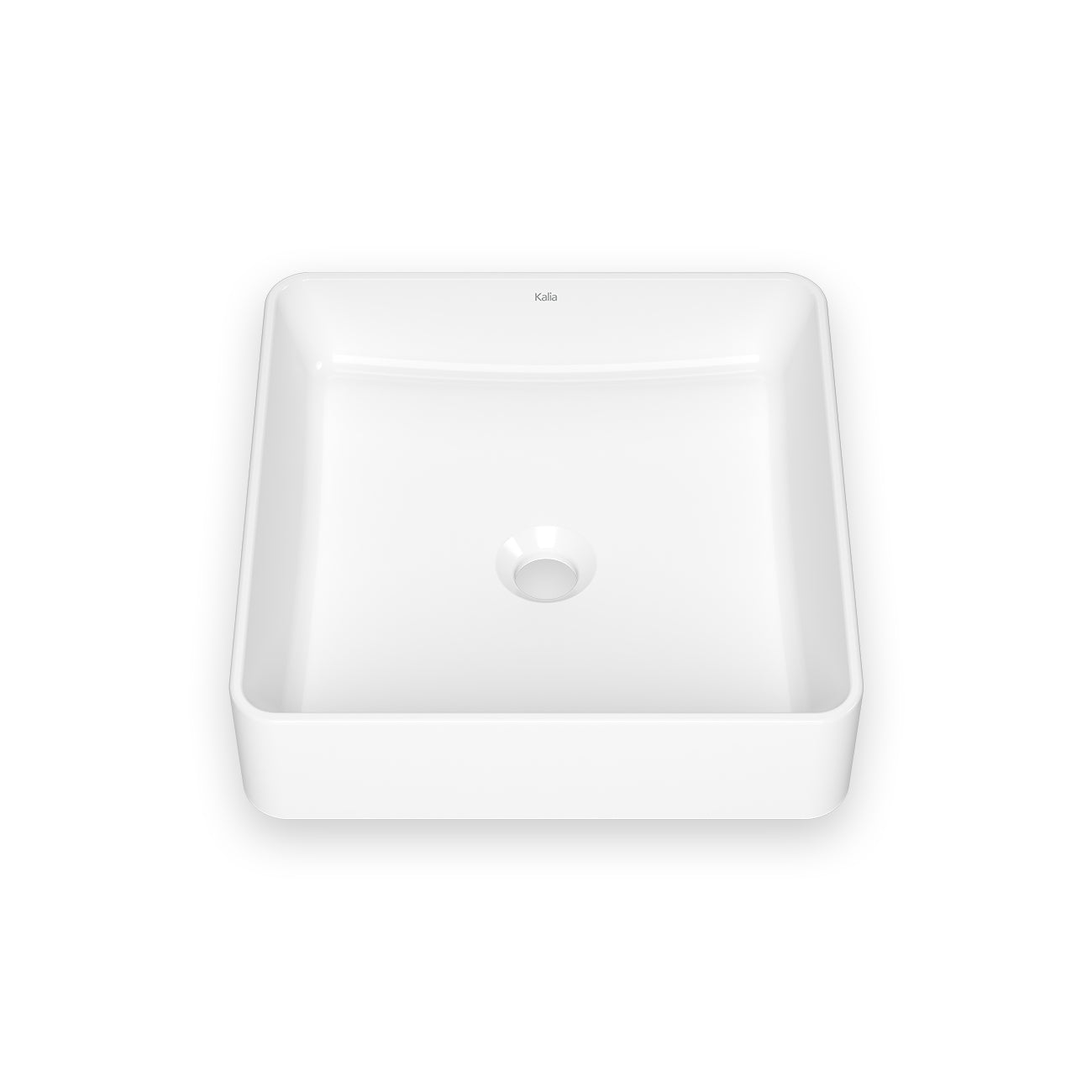 URBA Lavabo Carré en Porcelaine avec Revêtement Neopur pour Installation Déposée Blanc