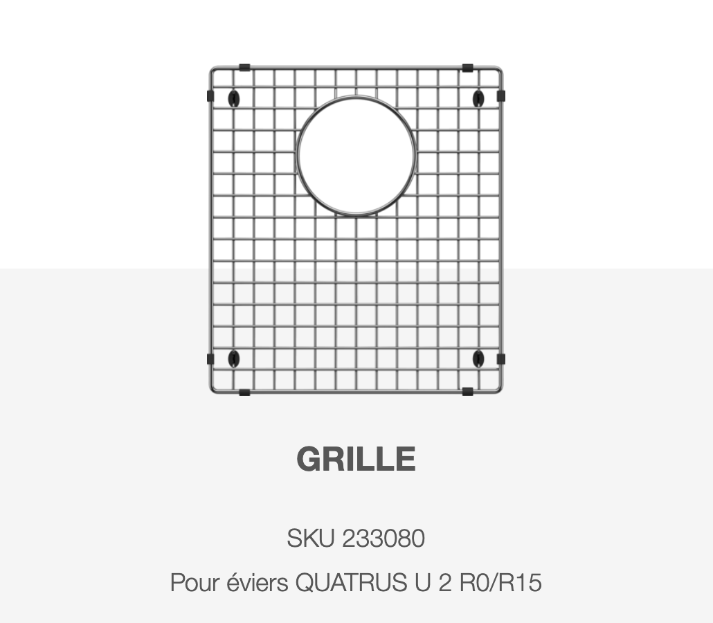Évier sous plan 2 cuves acier inoxydable QUATRUS R15 U 2 de Blanco