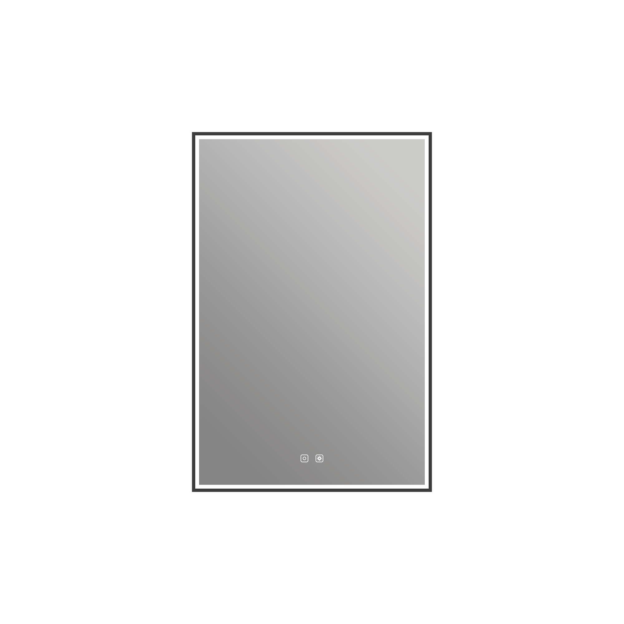 Armoire à pharmacie Nova 24" x 36" à DEL - Noir mat