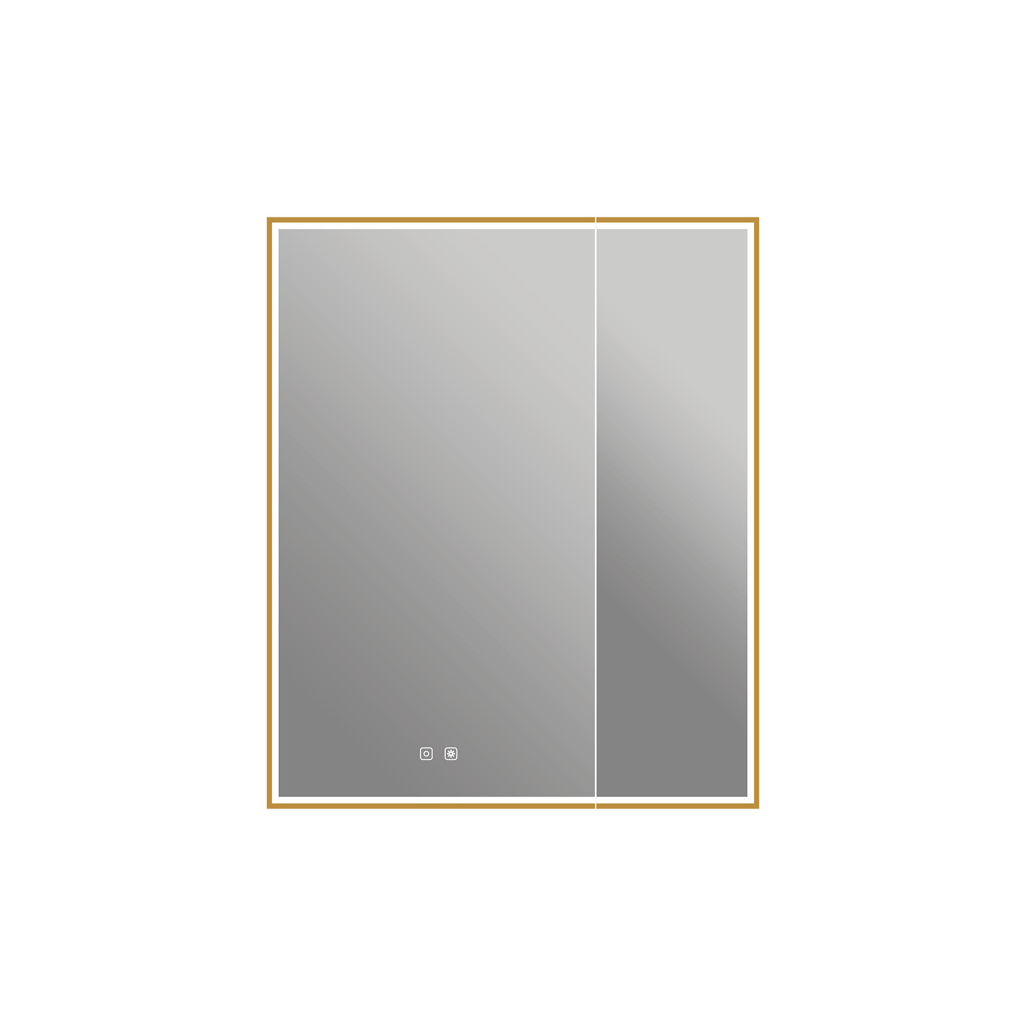 Armoire à pharmacie Nova 30" x 36" à DEL - Or brossé