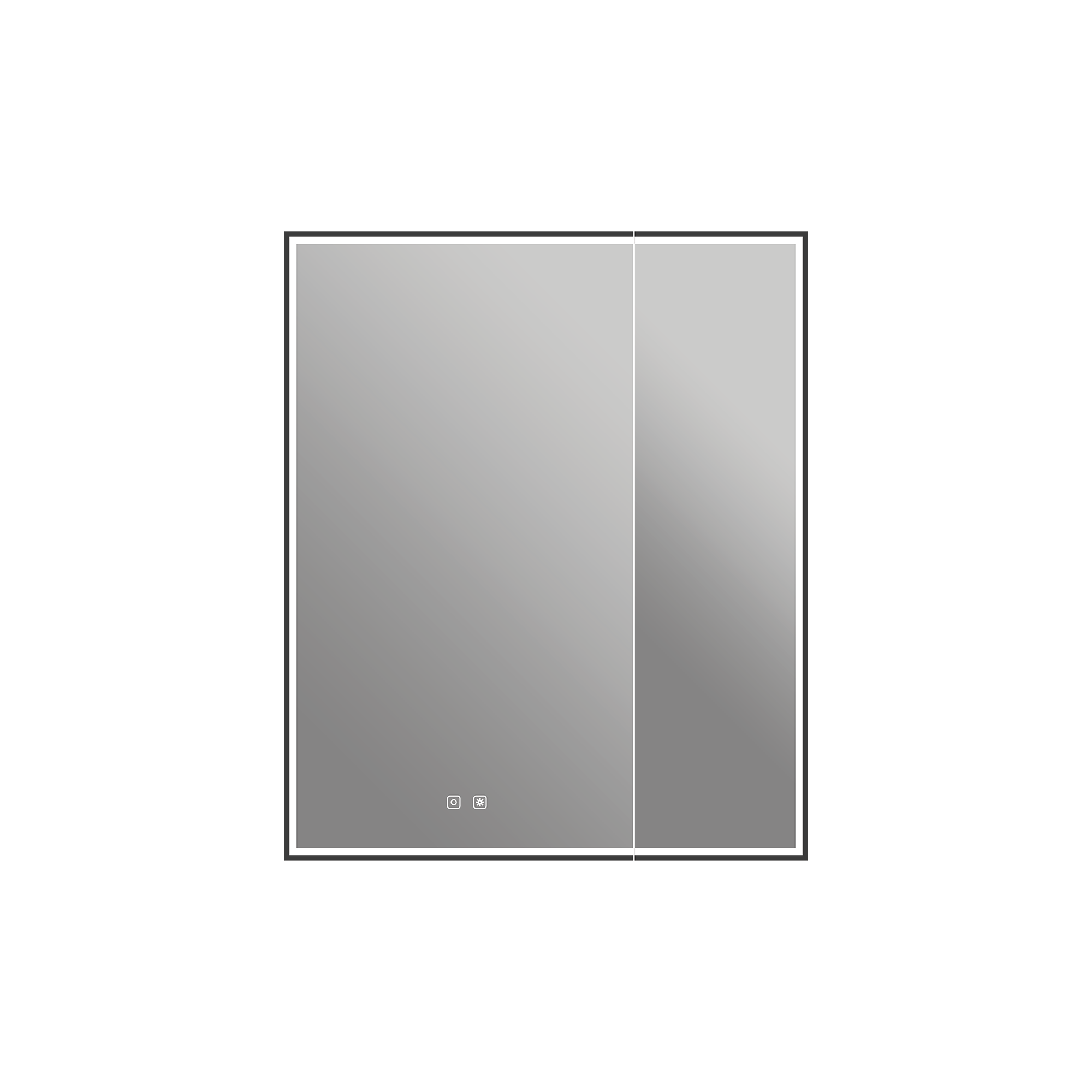 Armoire à pharmacie Nova 30" x 36" à DEL - Noir mat