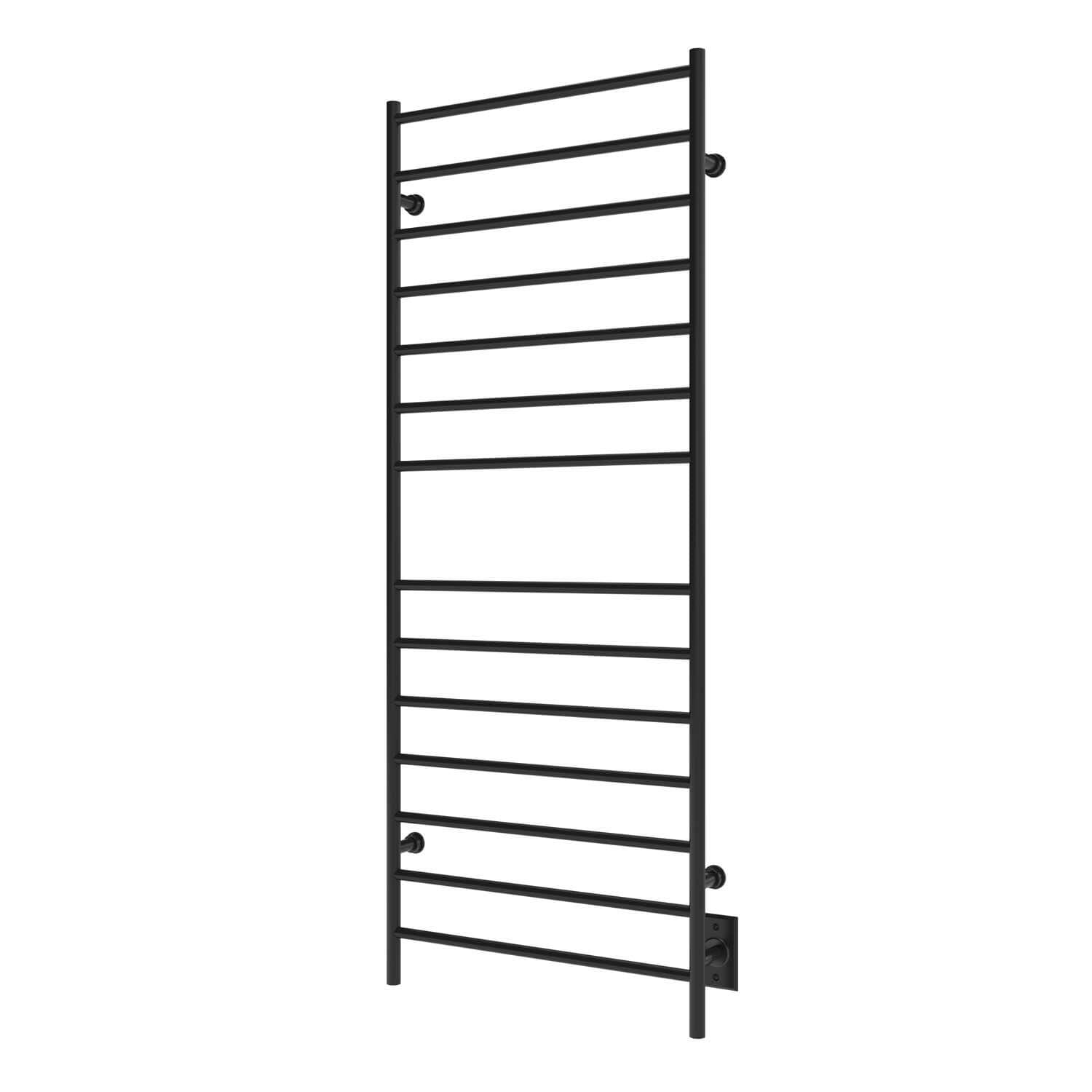 Chauffe-serviettes électrique linéaire Kontour 24" x 60" (61 x 152 cm) - Noir mat