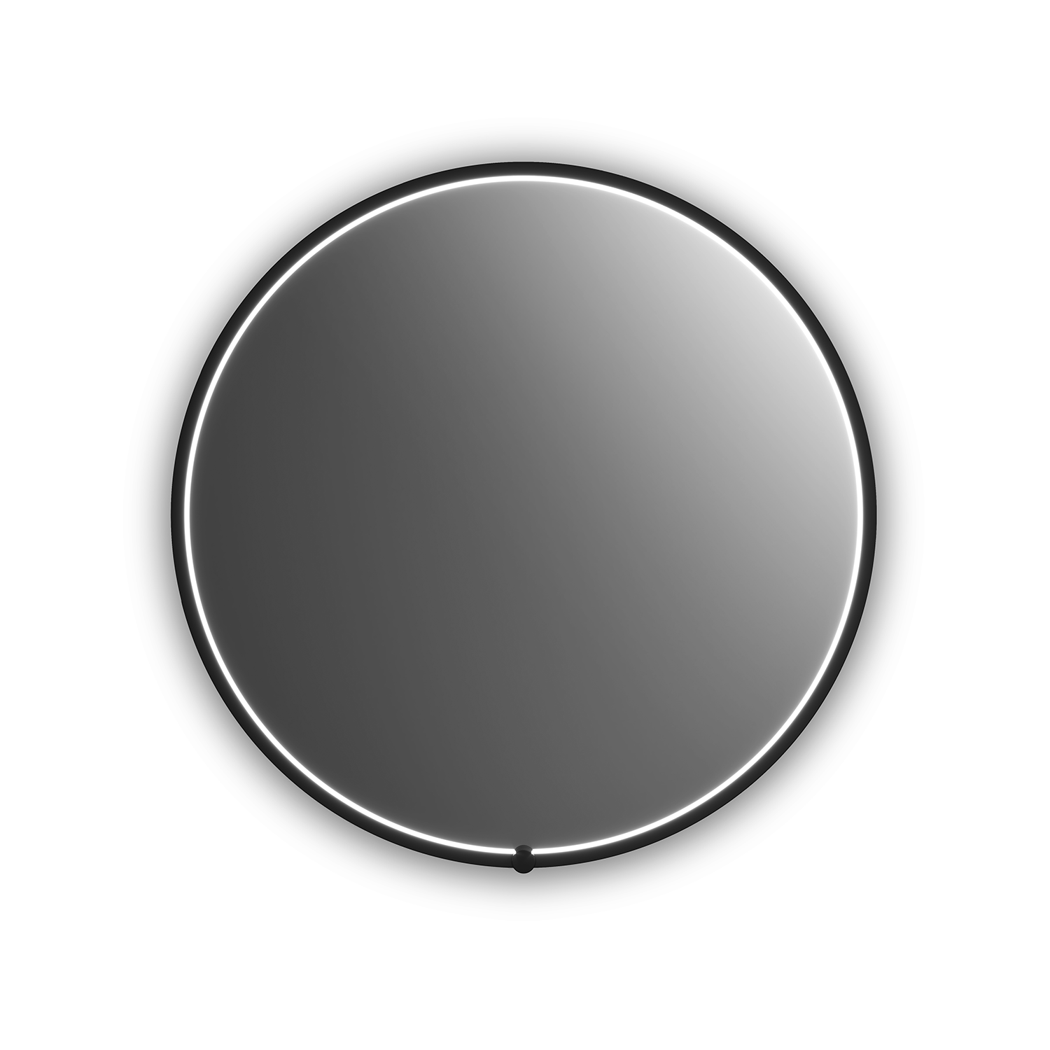 NOX Miroir Rond à Éclairage DEL 30 x 30 Avec Interrupteur Tactile pour Contrôle de Température de Couleur - Noir
