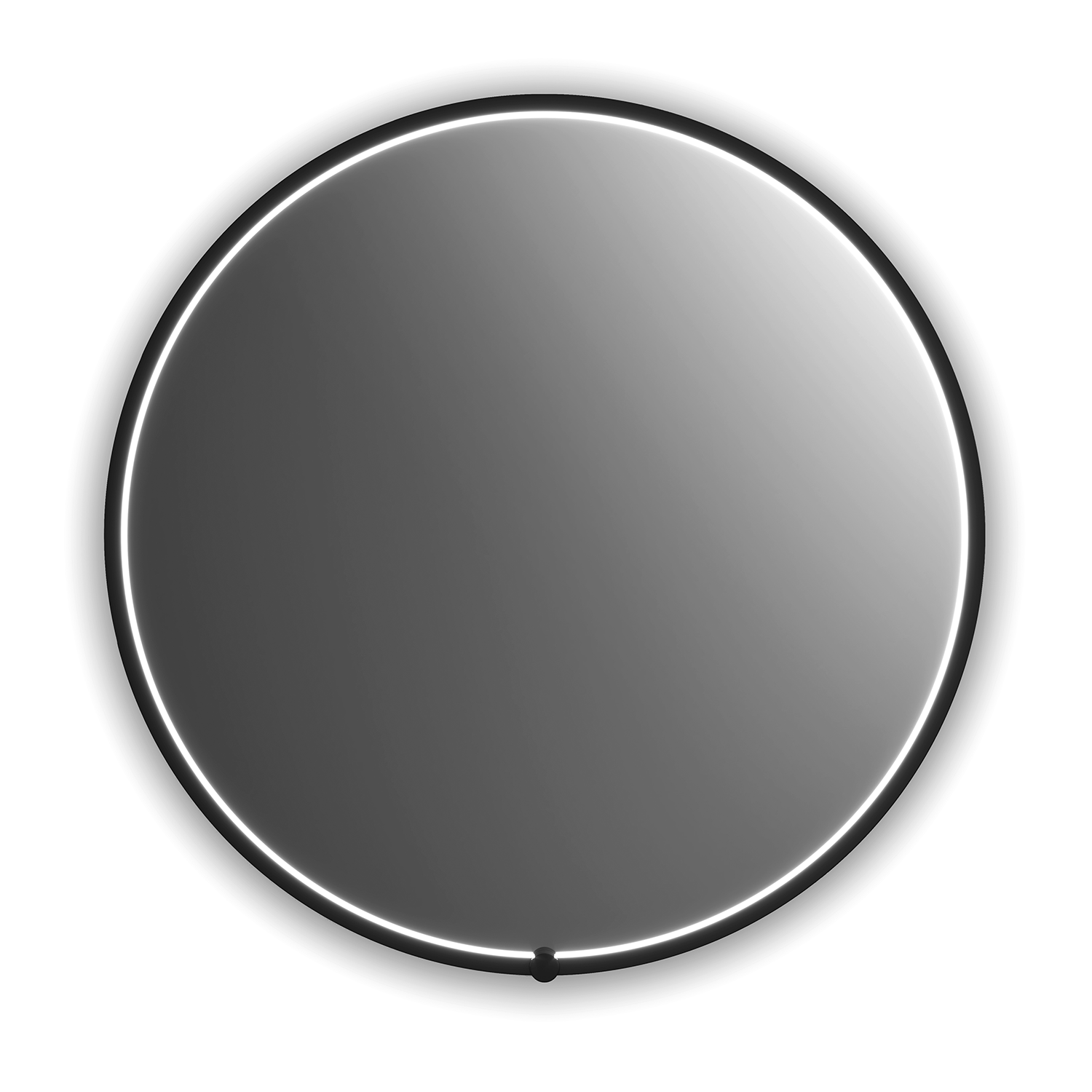 NOX Miroir Rond à Éclairage DEL 36 x 36 Avec Interrupteur Tactile pour Contrôle de Température de Couleur - Noir