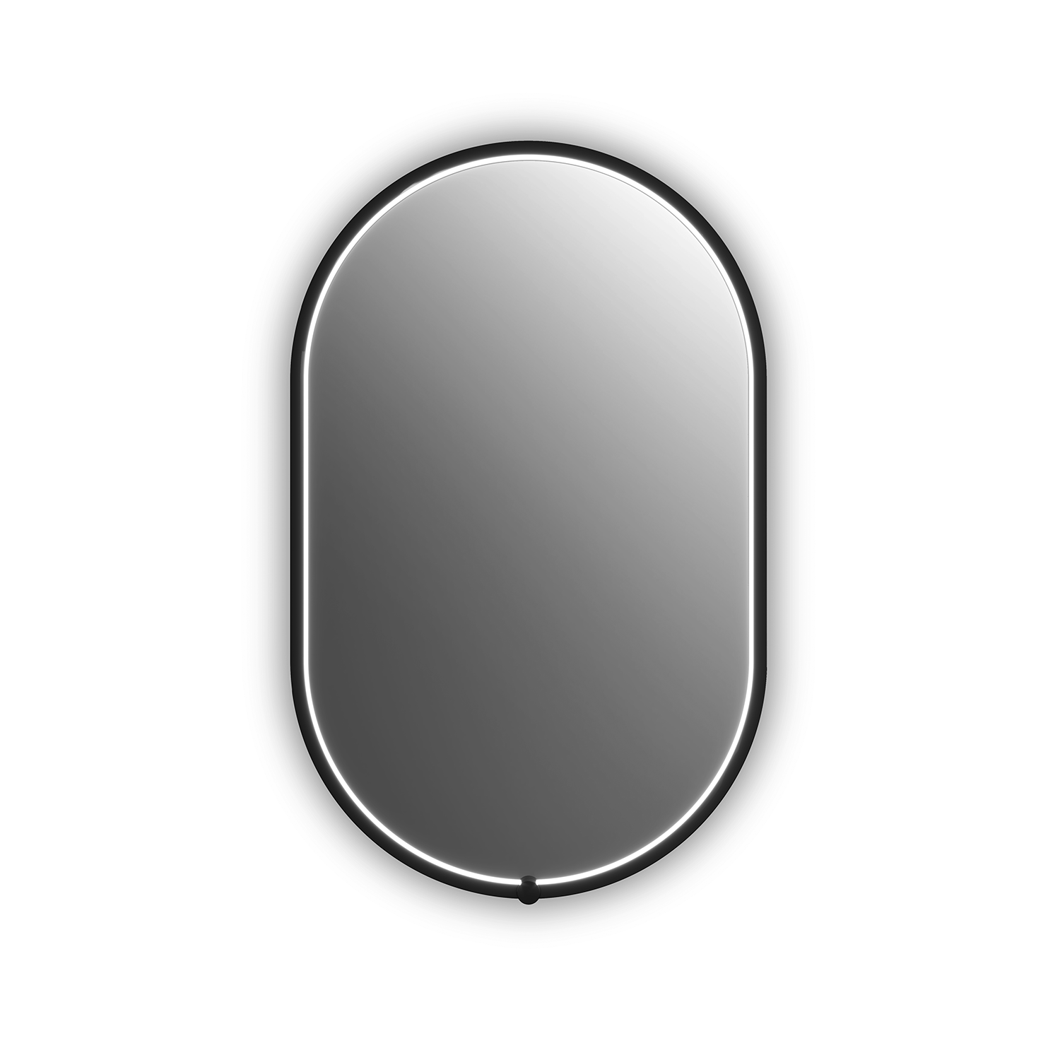 NOX Miroir Oblong à Éclairage DEL 20 x 32 Avec Interrupteur Tactile pour Contrôle de Température de Couleur - Noir