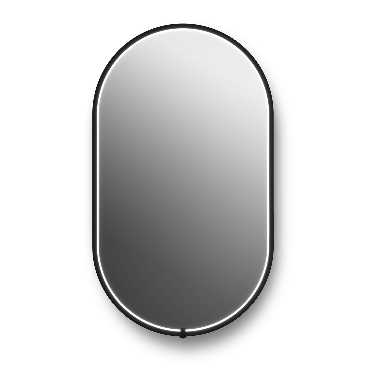 NOX Miroir Oblong à Éclairage DEL 22 x 38 Avec Interrupteur Tactile pour Contrôle de Température de Couleur - Noir