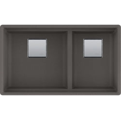 Franke Peak 32" x 18.8" double bowl granite undermount sink.