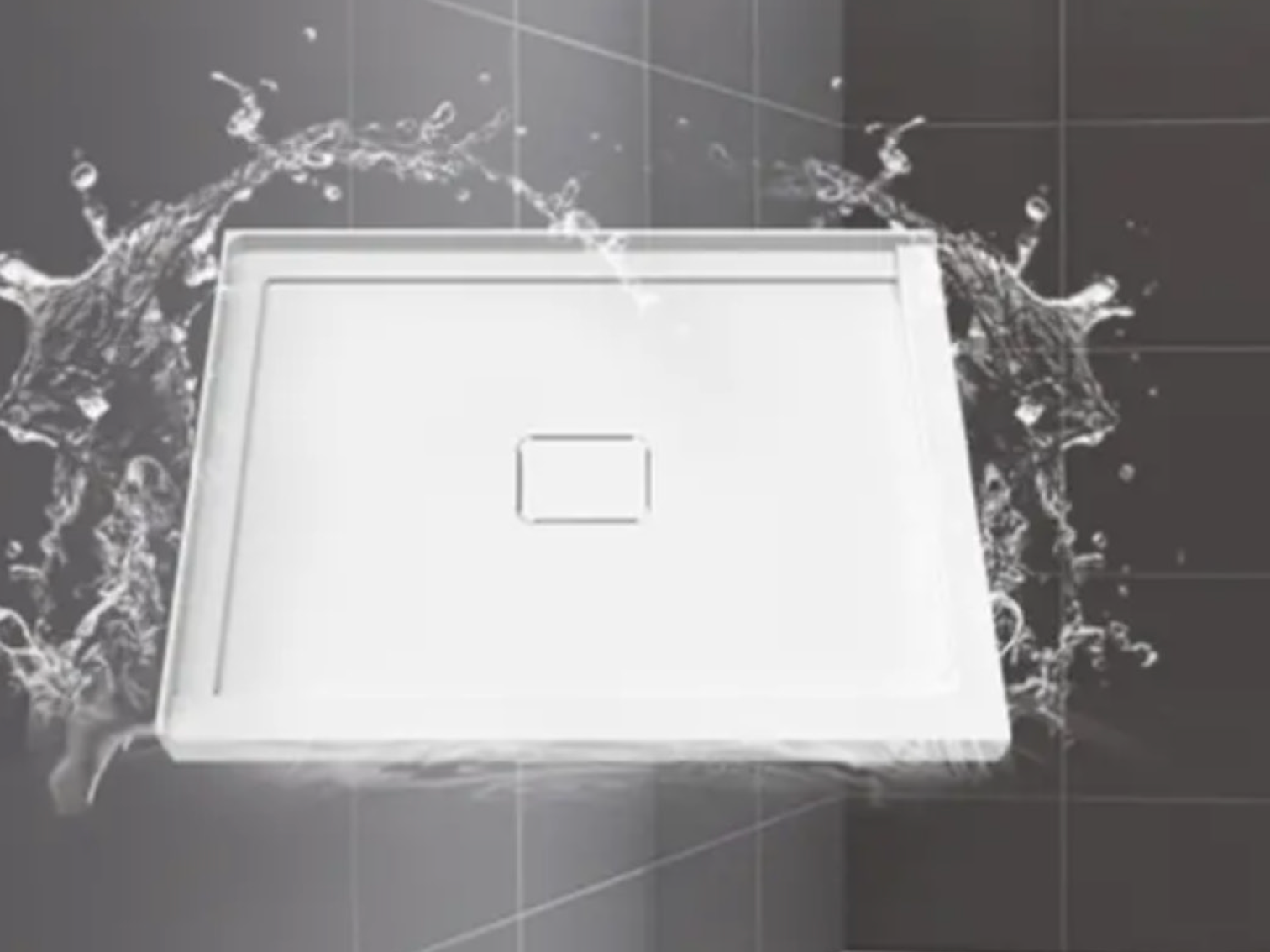 Base de douche 36" x 36" avec drain en coin SériePRO par Aktuell