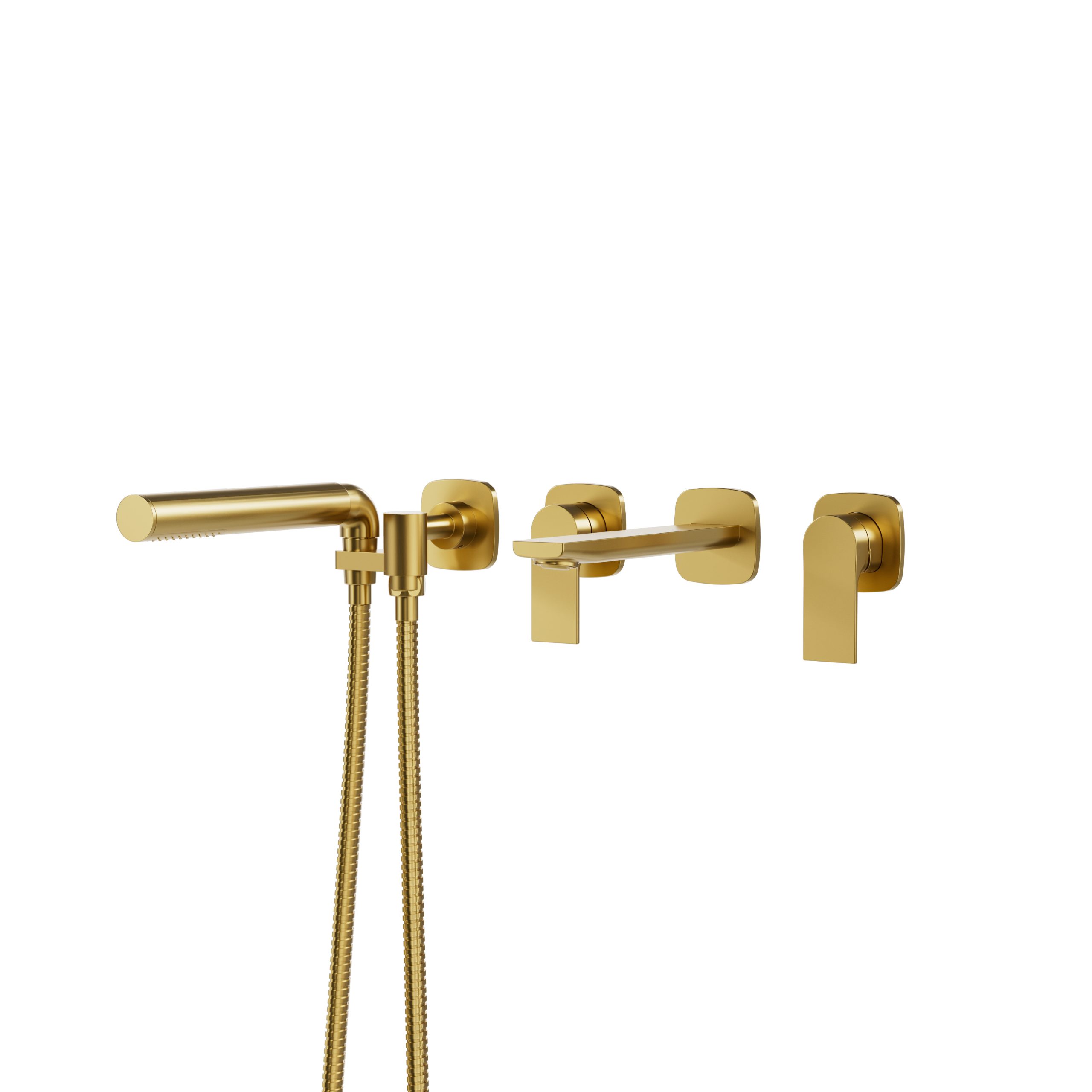 TMR Plus wall-mounted bath tap with hand shower