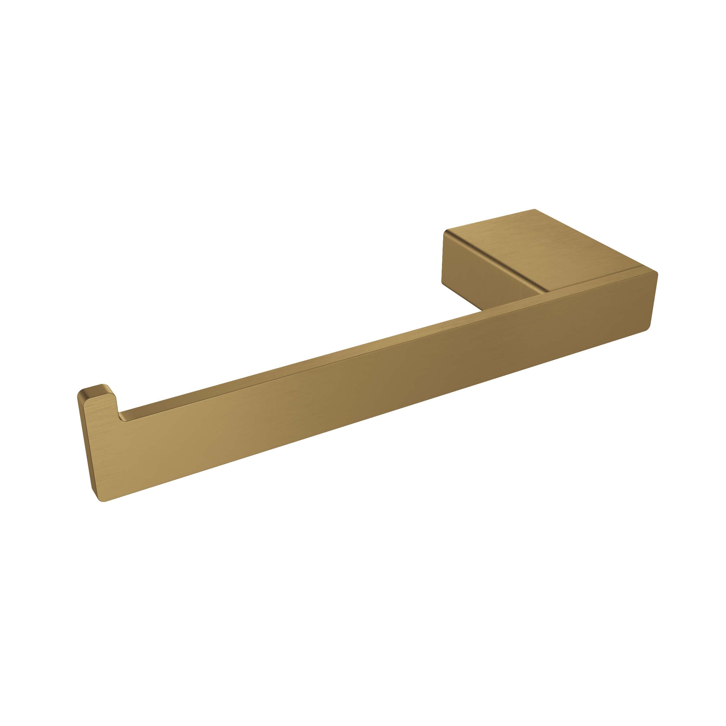 Cinder toilet paper holder - Dark brushed gold (straight post)