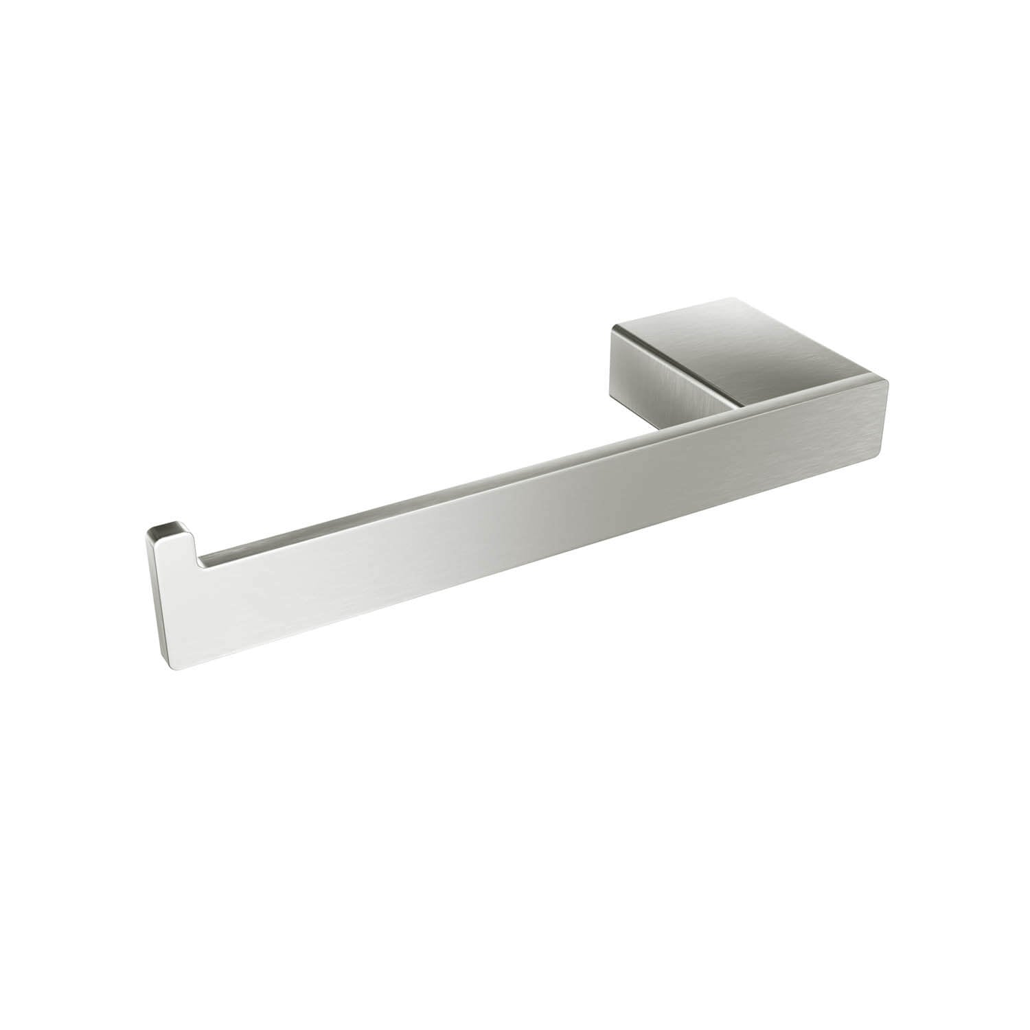 Cinder toilet paper holder - Brushed nickel (straight post)