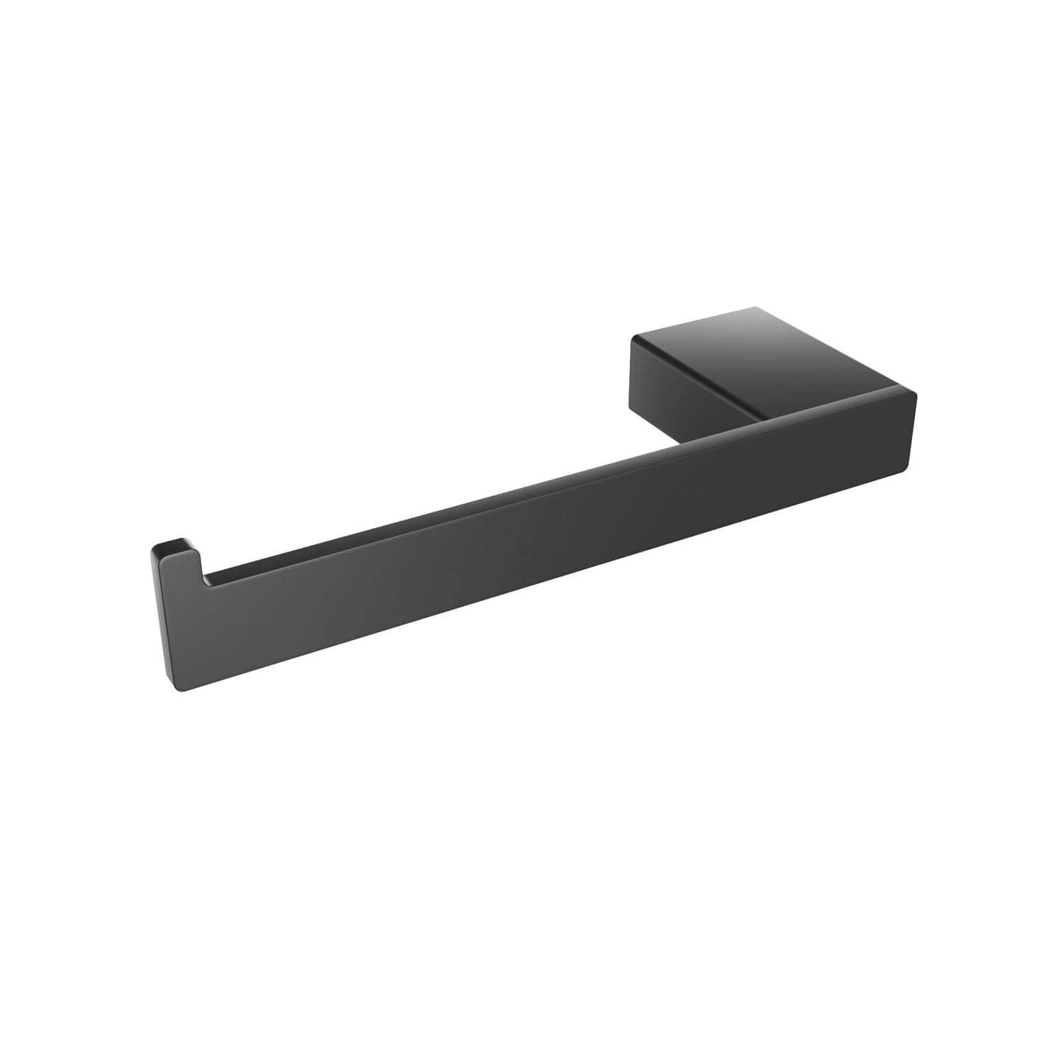 Cinder toilet paper holder - Matte black (straight post)