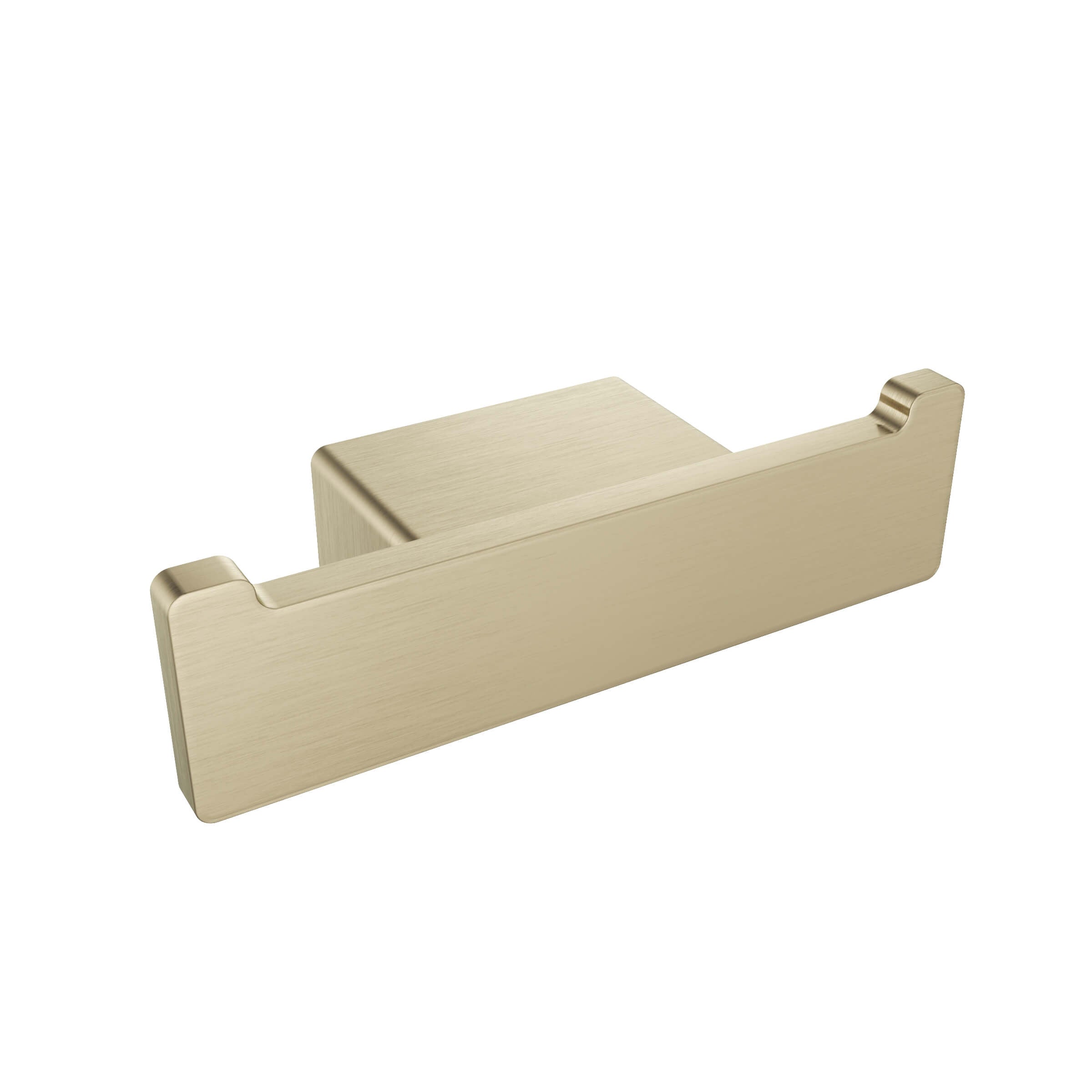 Cinder Double Towel Hook - Light Brushed Gold