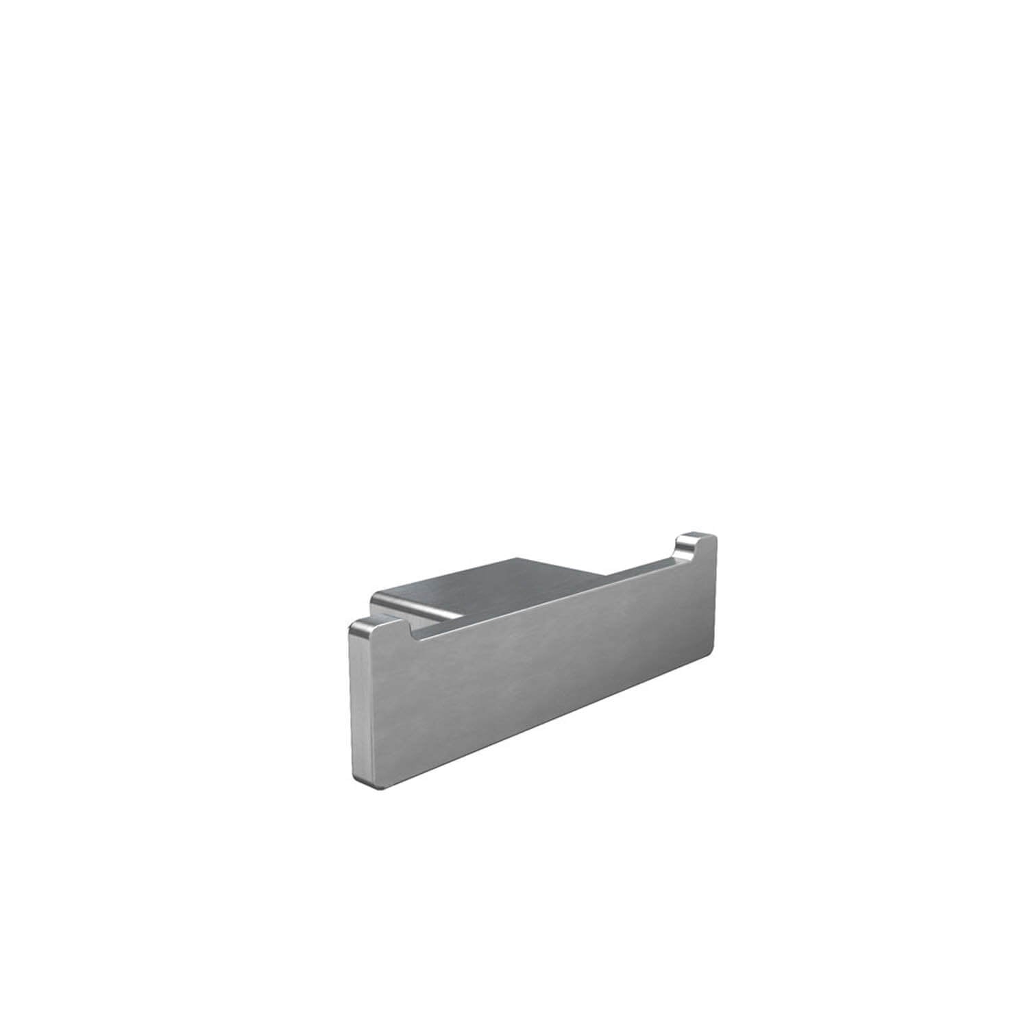 Cinder Double Towel Hook - Brushed Nickel