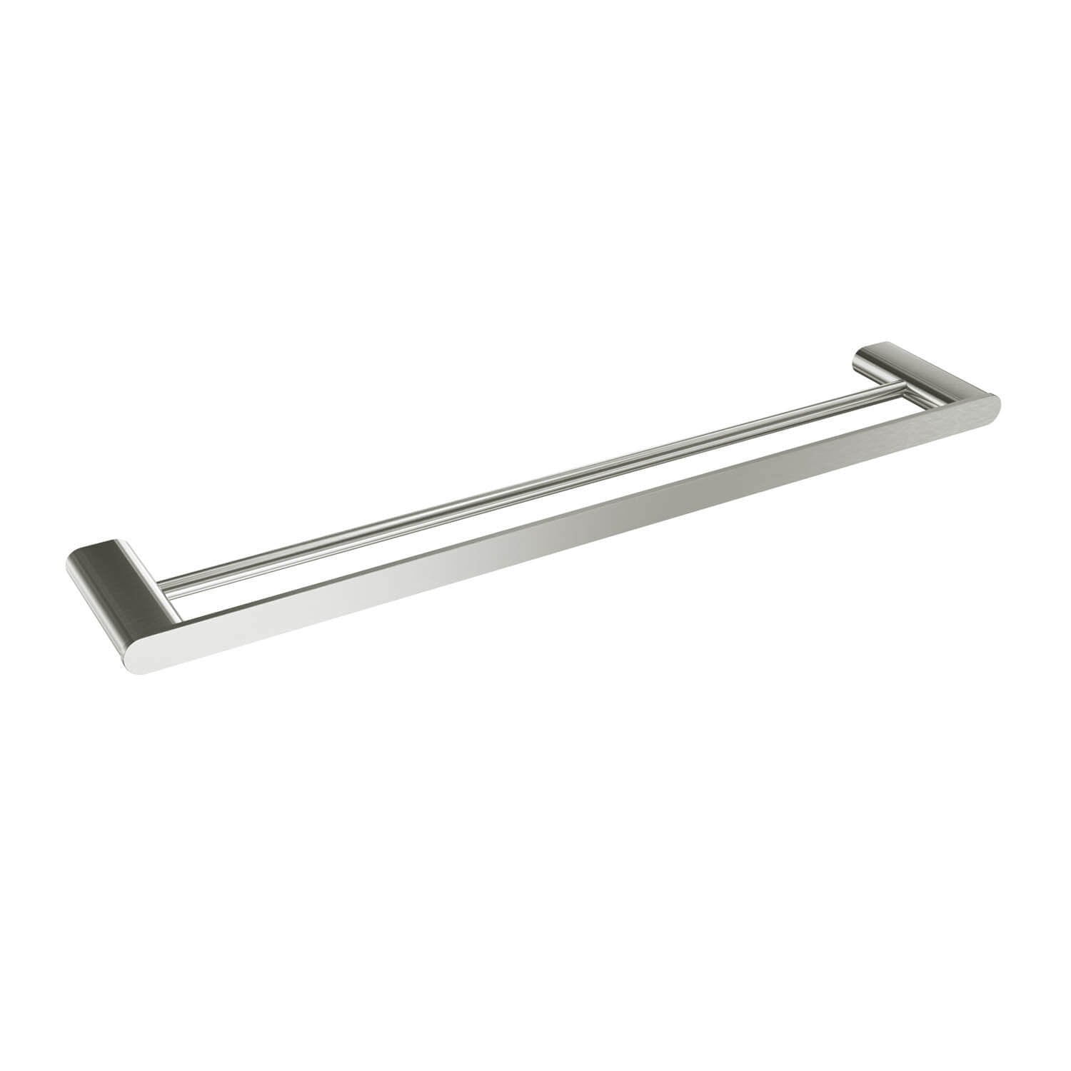 Porte-serviettes double Flow 24 po - Nickel brossé