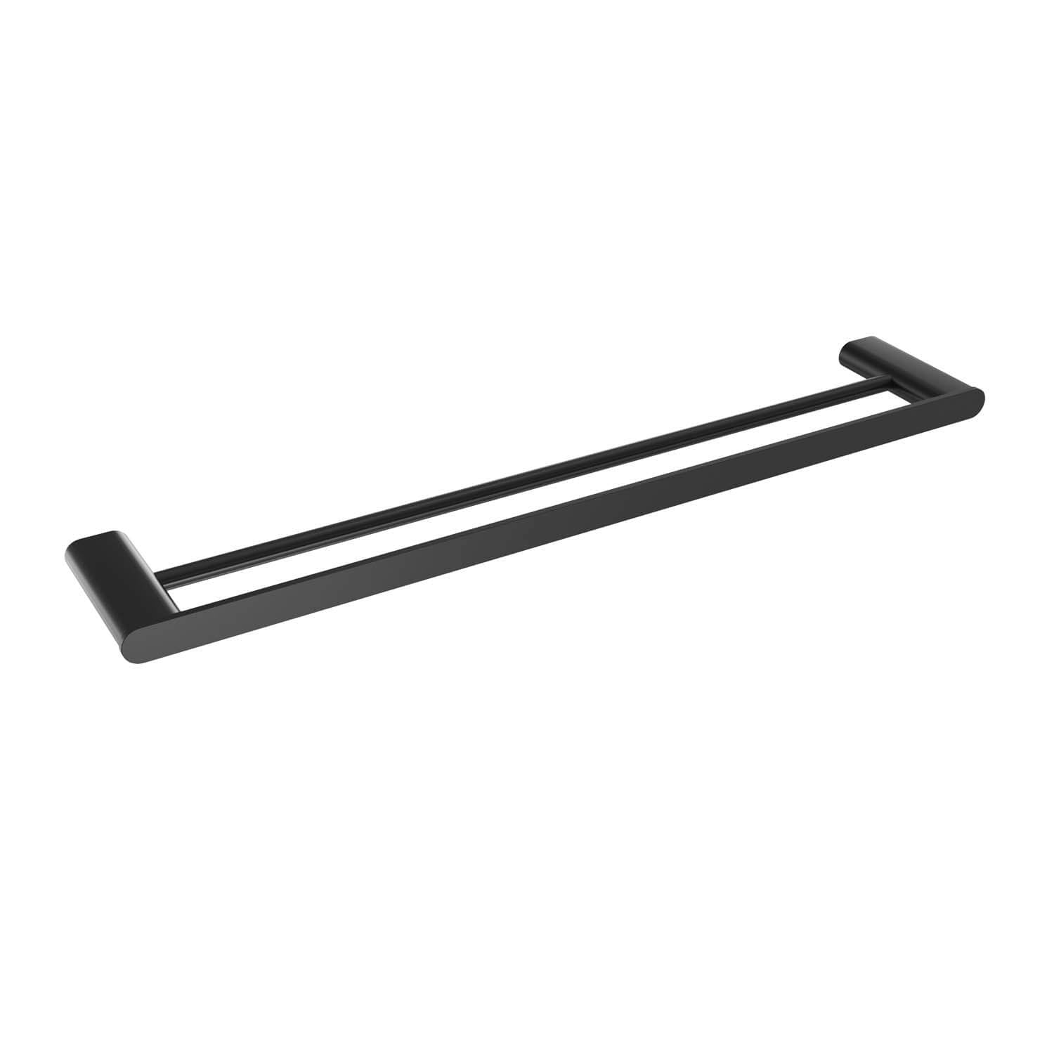 Flow 24" Double Towel Rack - Matte Black