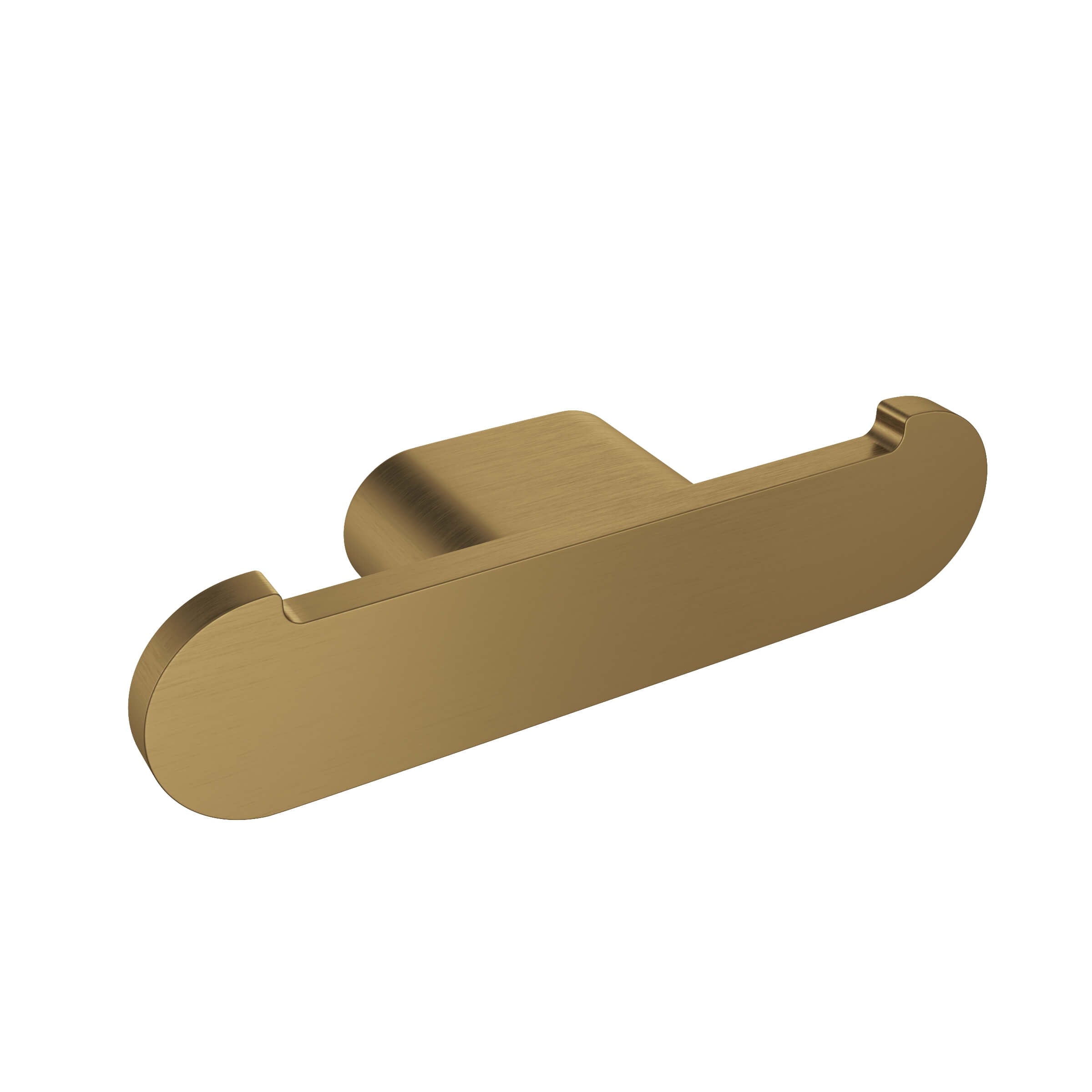 Flow Double Towel Hook - Dark Brushed Gold