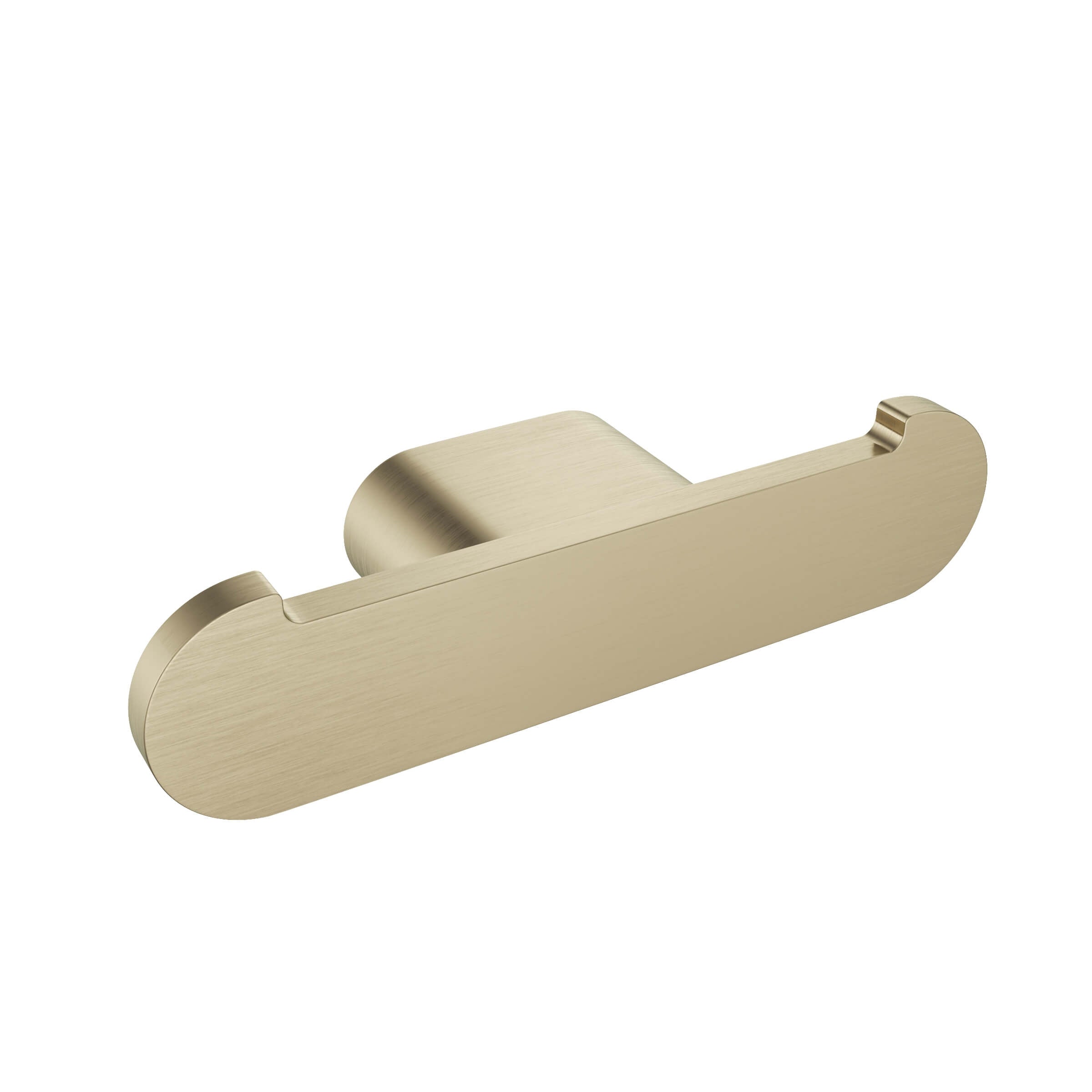 Flow Double Towel Hook - Light Brushed Gold