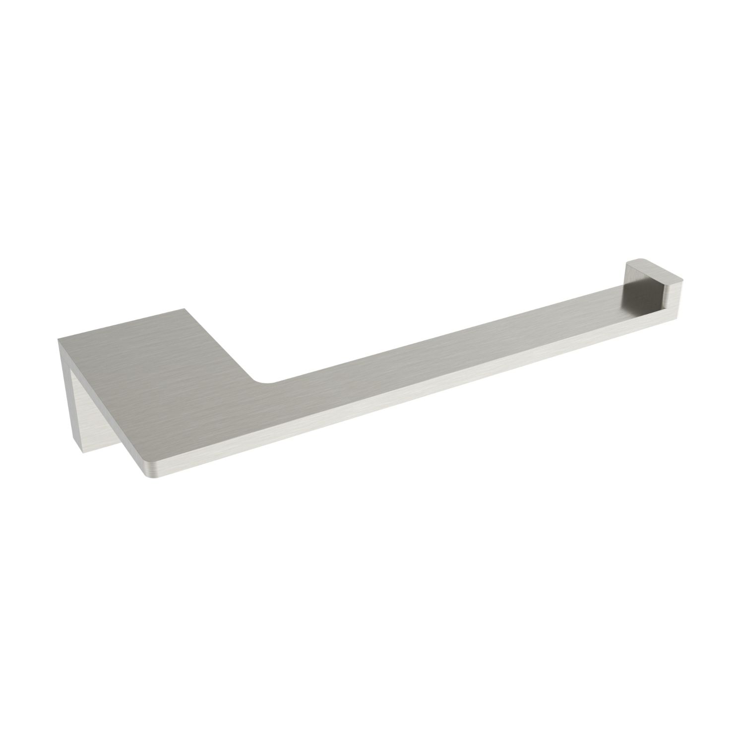 Porte-papier hygiénique en frêne - Nickel brossé (poteau gauche)